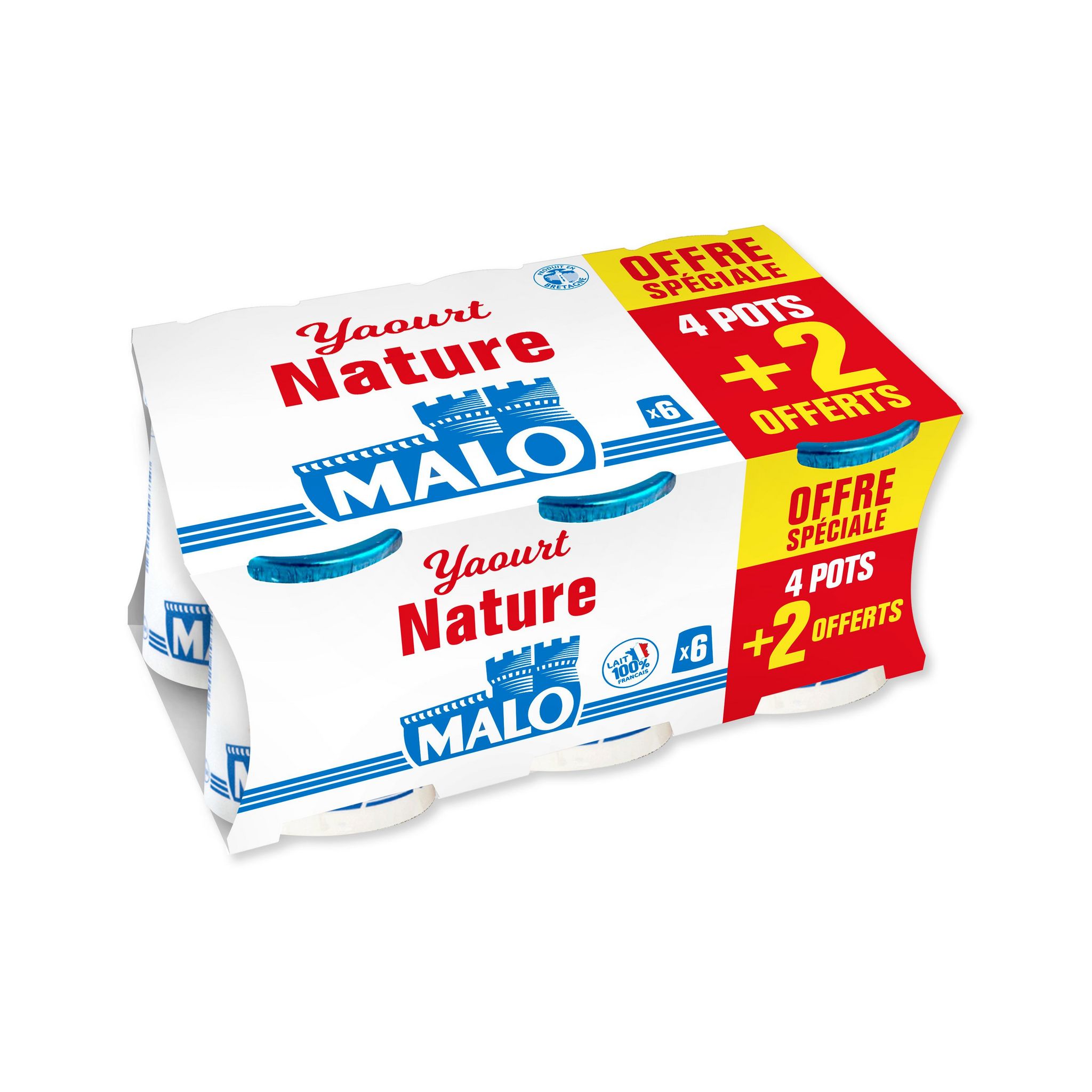 MALO Yaourt nature 4 + 2 offerts 6x125g