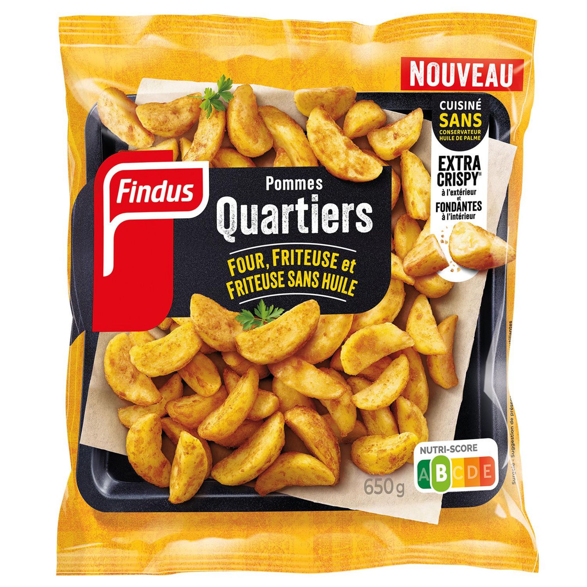 FINDUS Pommes quartiers four friteuse et friteuse sans huile 650g