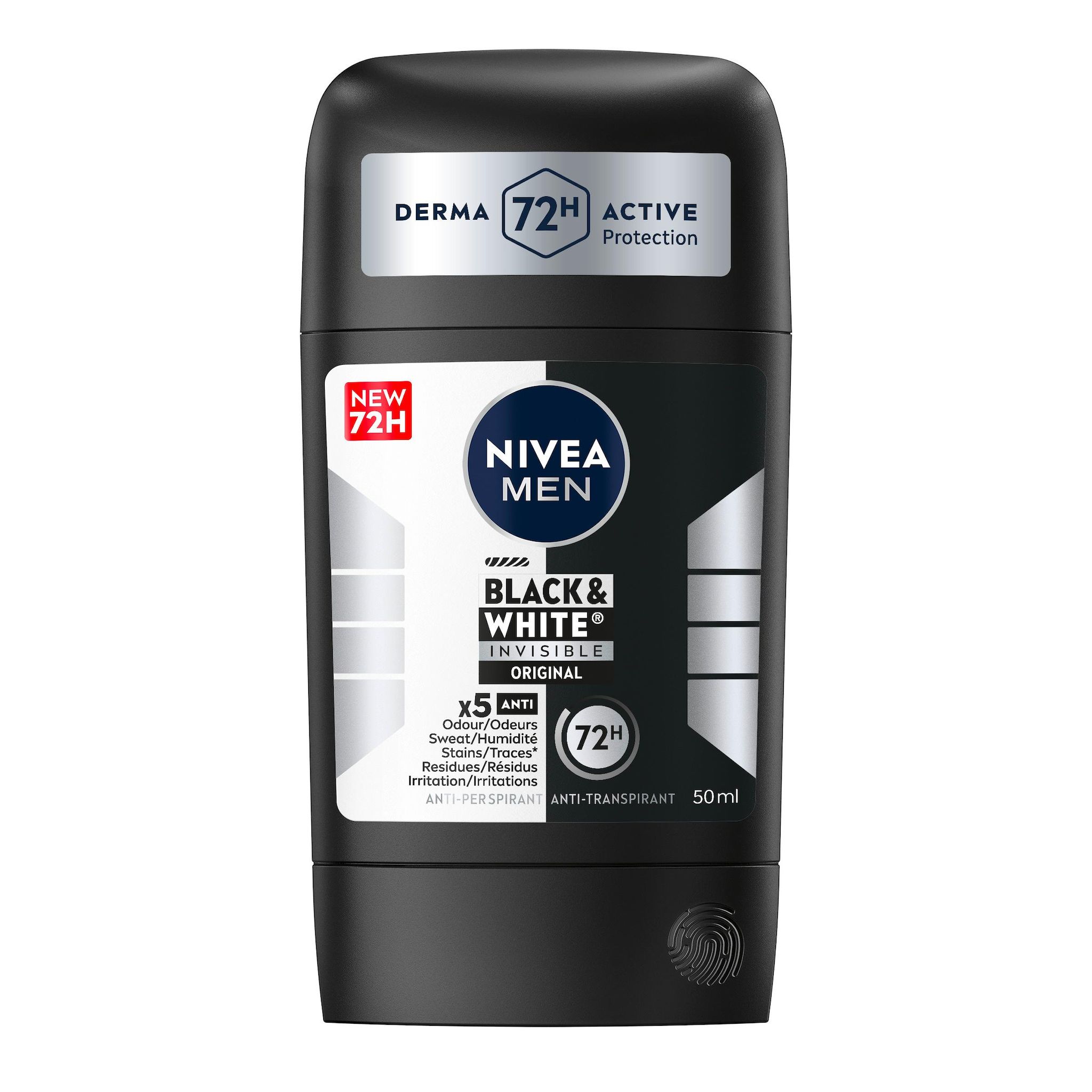 NIVEA Men Déodorant black & white invisible original 72h anti transpirant 50ml