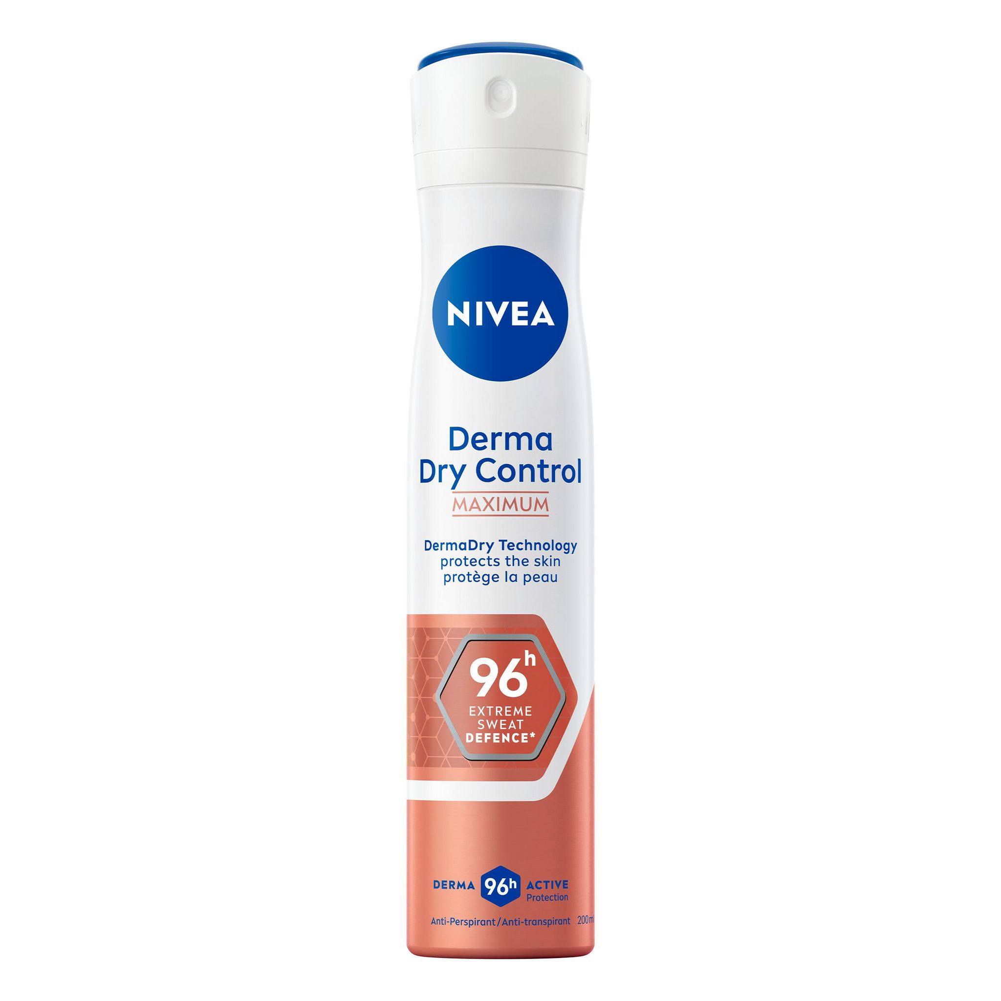 NIVEA Derma dry control Déodorant 96h spray 200ml