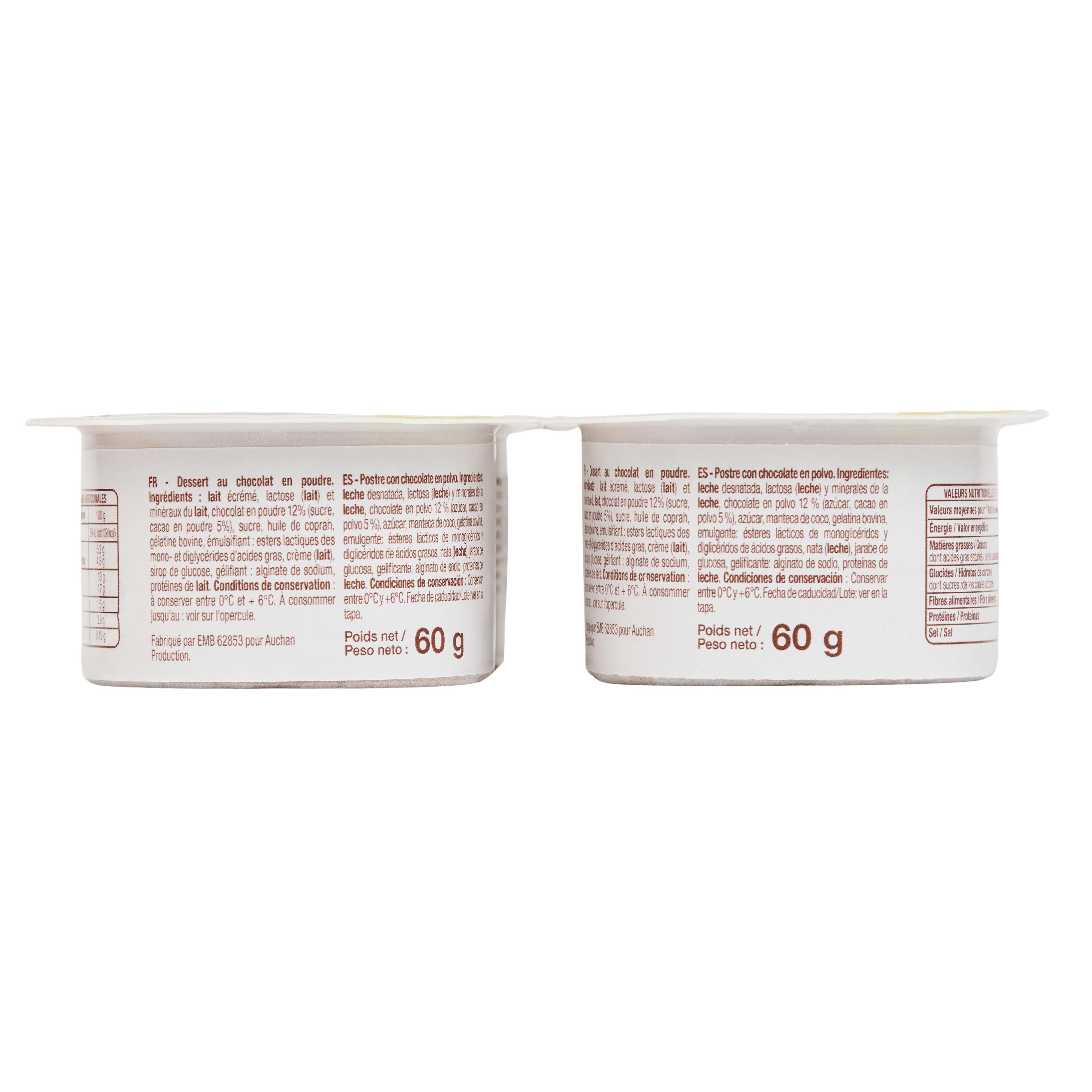 Voir la diapositive 2 : POUCE Mousse au chocolat 4x60g