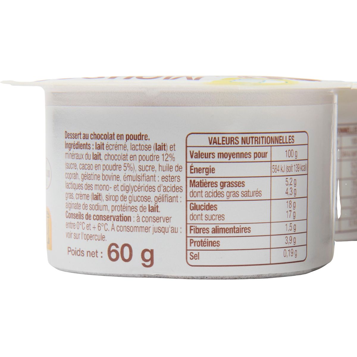 POUCE Mousse au chocolat 4x60g