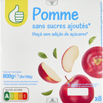 POUCE Compote pomme sans sucres ajoutés 8x100g
