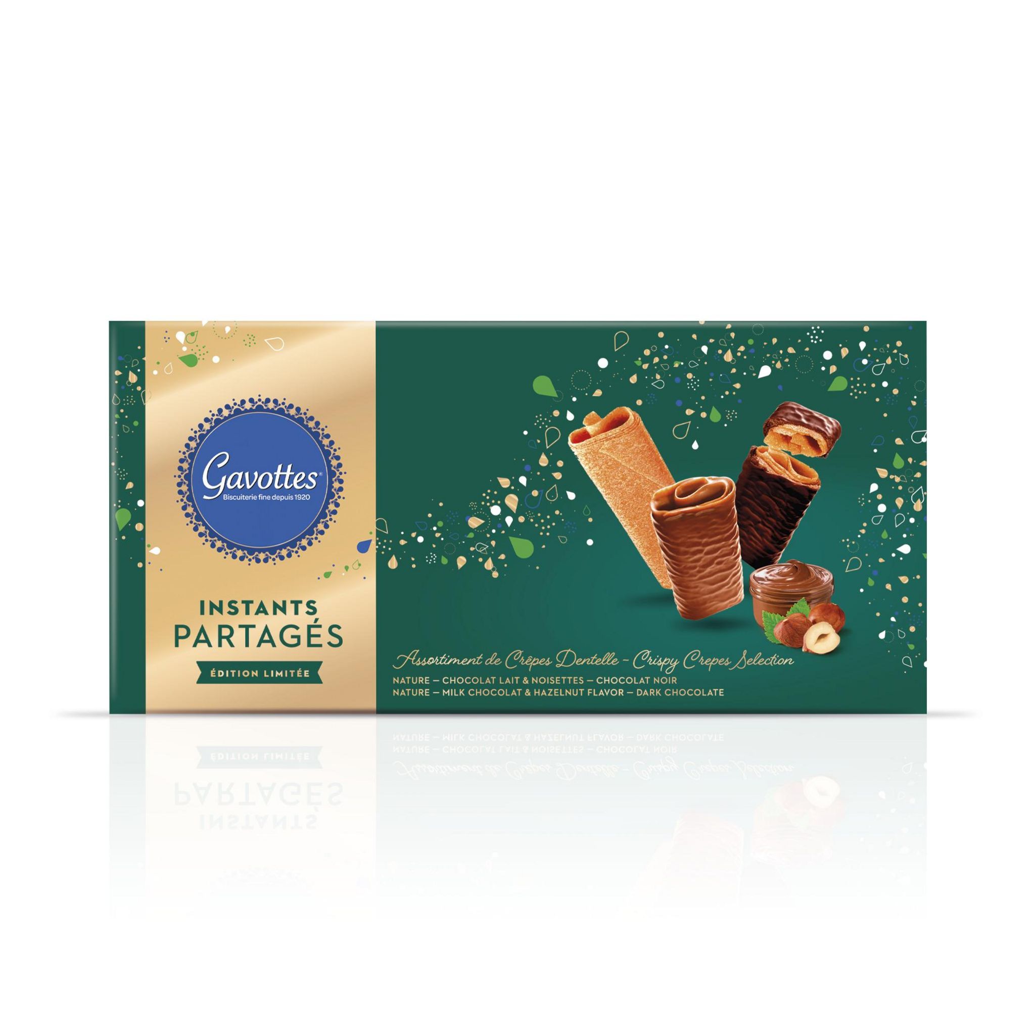 GAVOTTES Assortiment de crêpes dentelle au beurre au chocolat noir et chocolat au lait noisette 242g