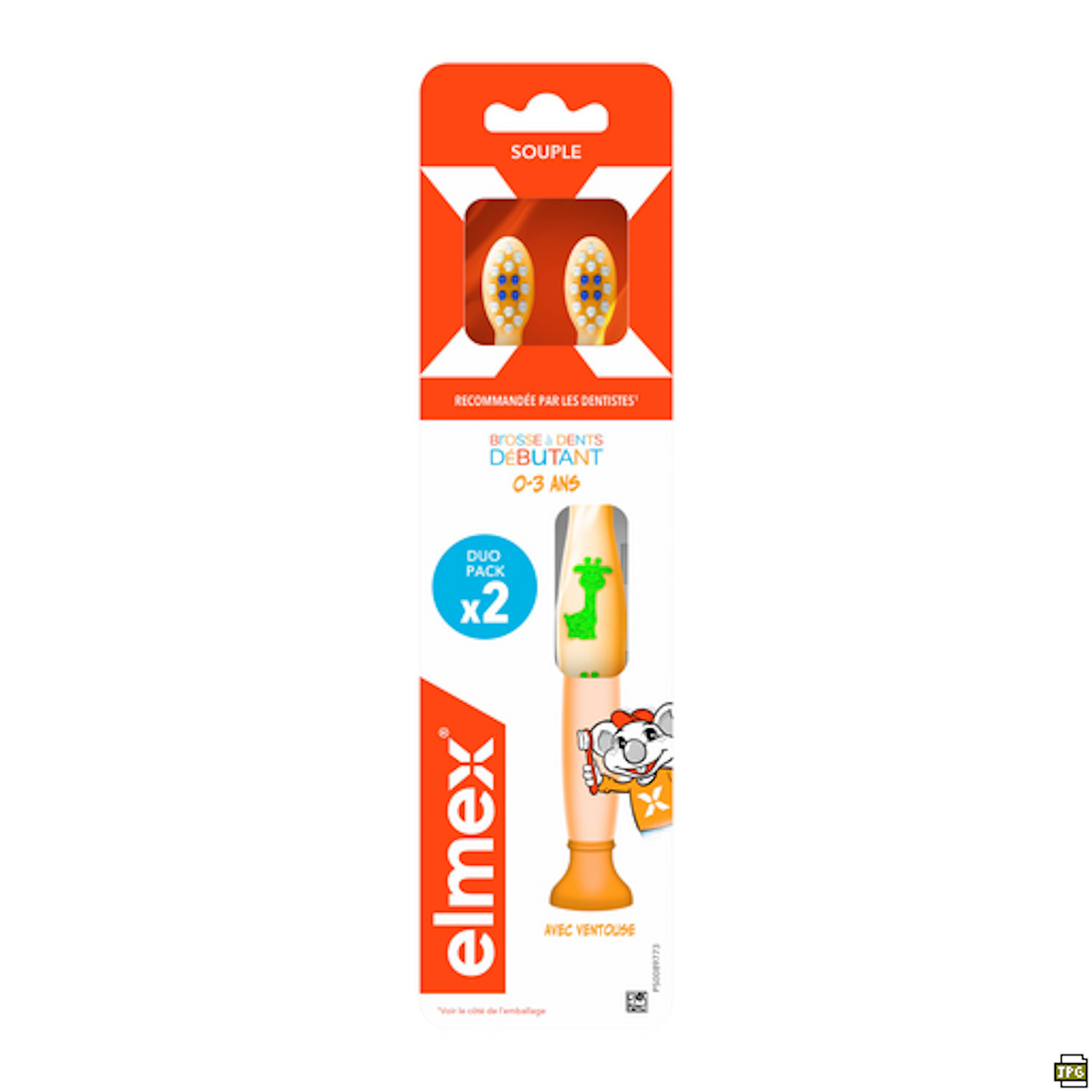 ELMEX Brosse à dent enfant 0-3 ans 2 brosses à dents