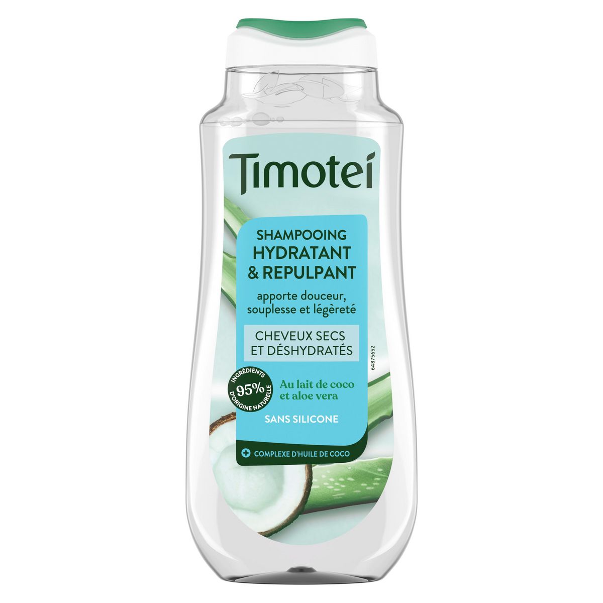 TIMOTEI Shampoing hydratant et repulpant pour cheveux secs et déshydratés 300ml