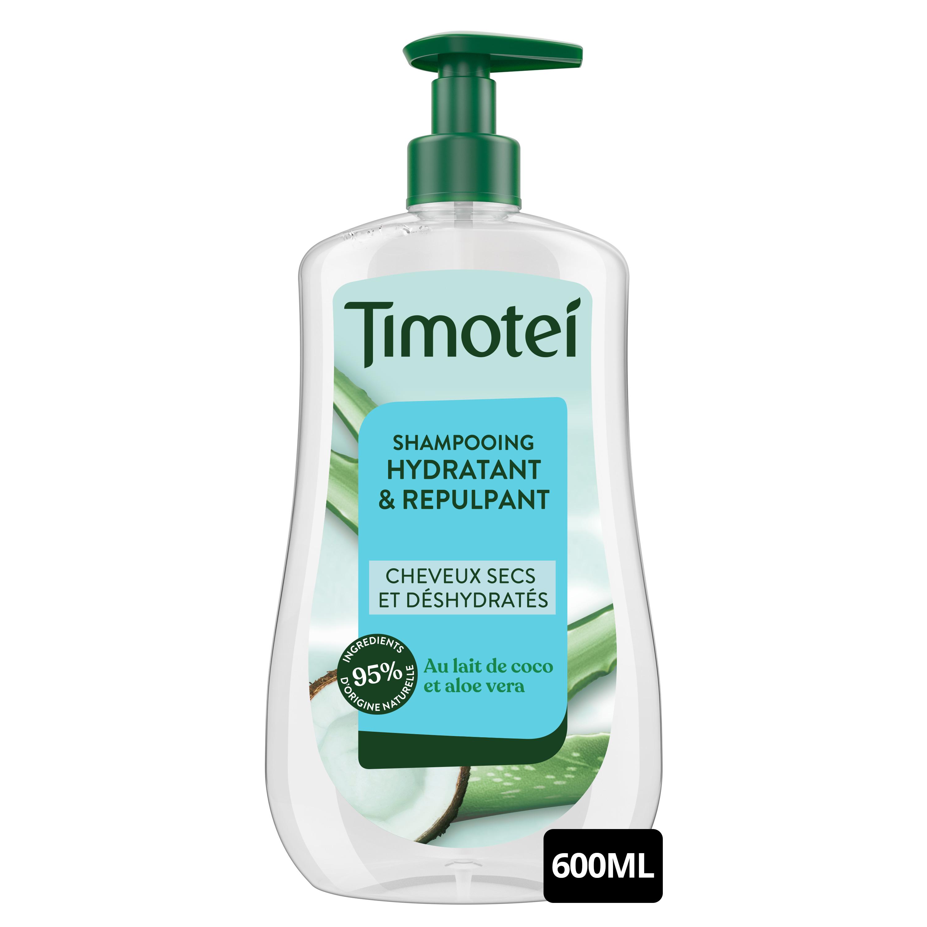 Voir la diapositive 2 : TIMOTEI Shampoing hydratant et repulpant pour cheveux secs et déshydratés 600ml