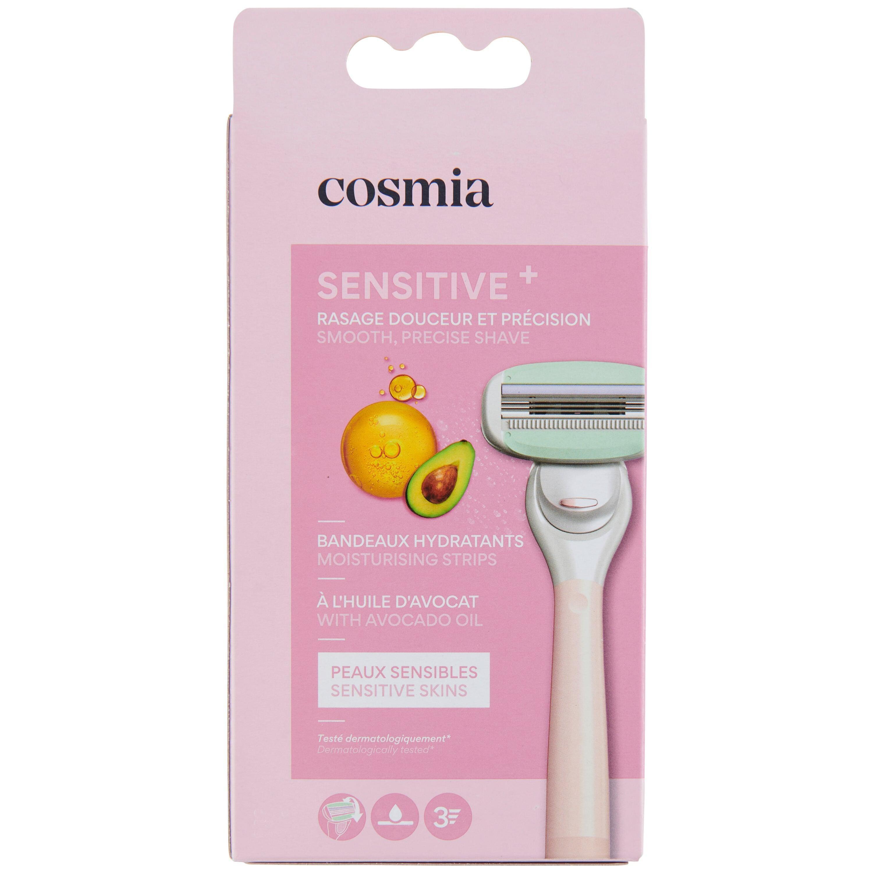 Voir la diapositive 2 : COSMIA Rasoir sensitive+ 3 lames 1 rasoir