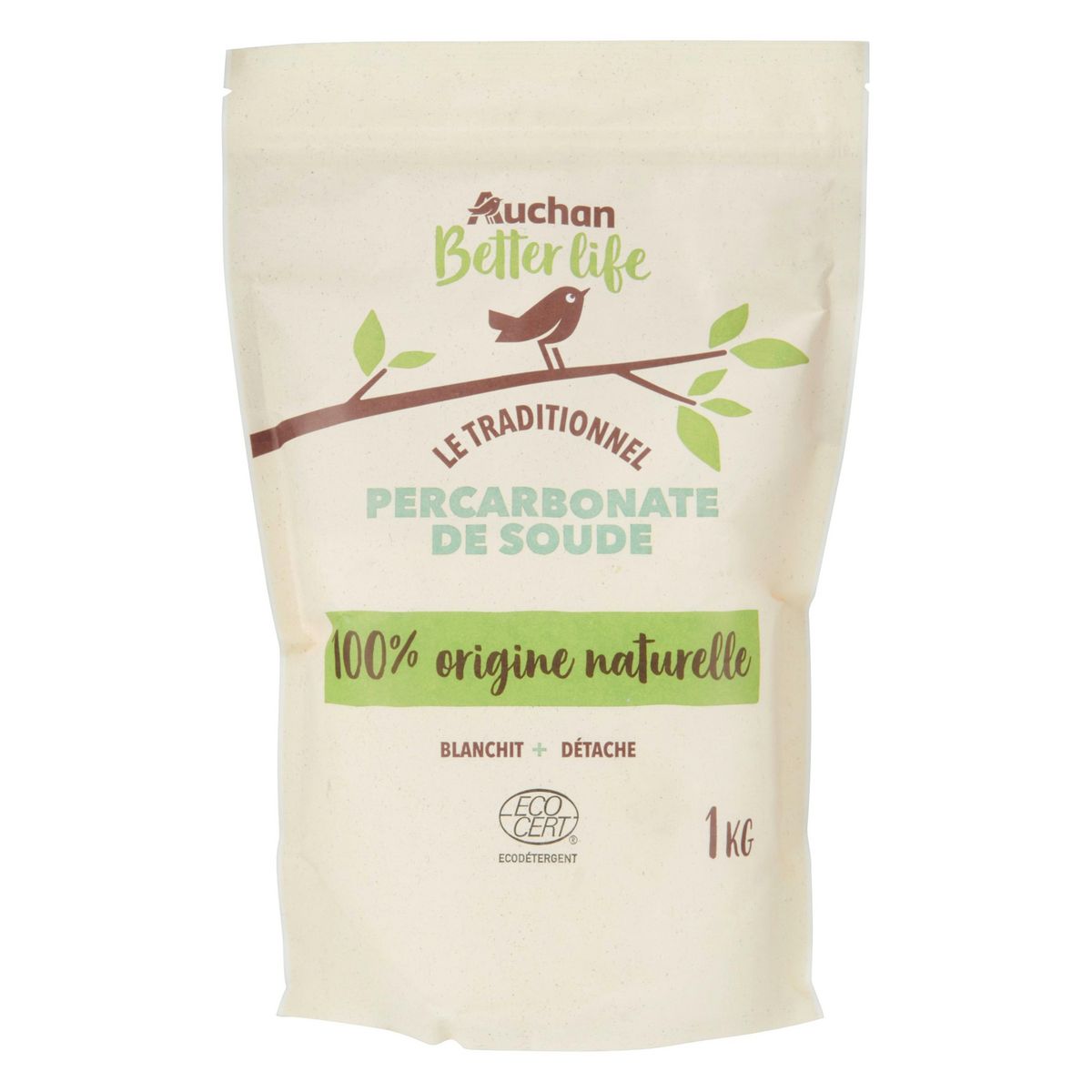 AUCHAN Détachant poudre certifié ecocert 1kg