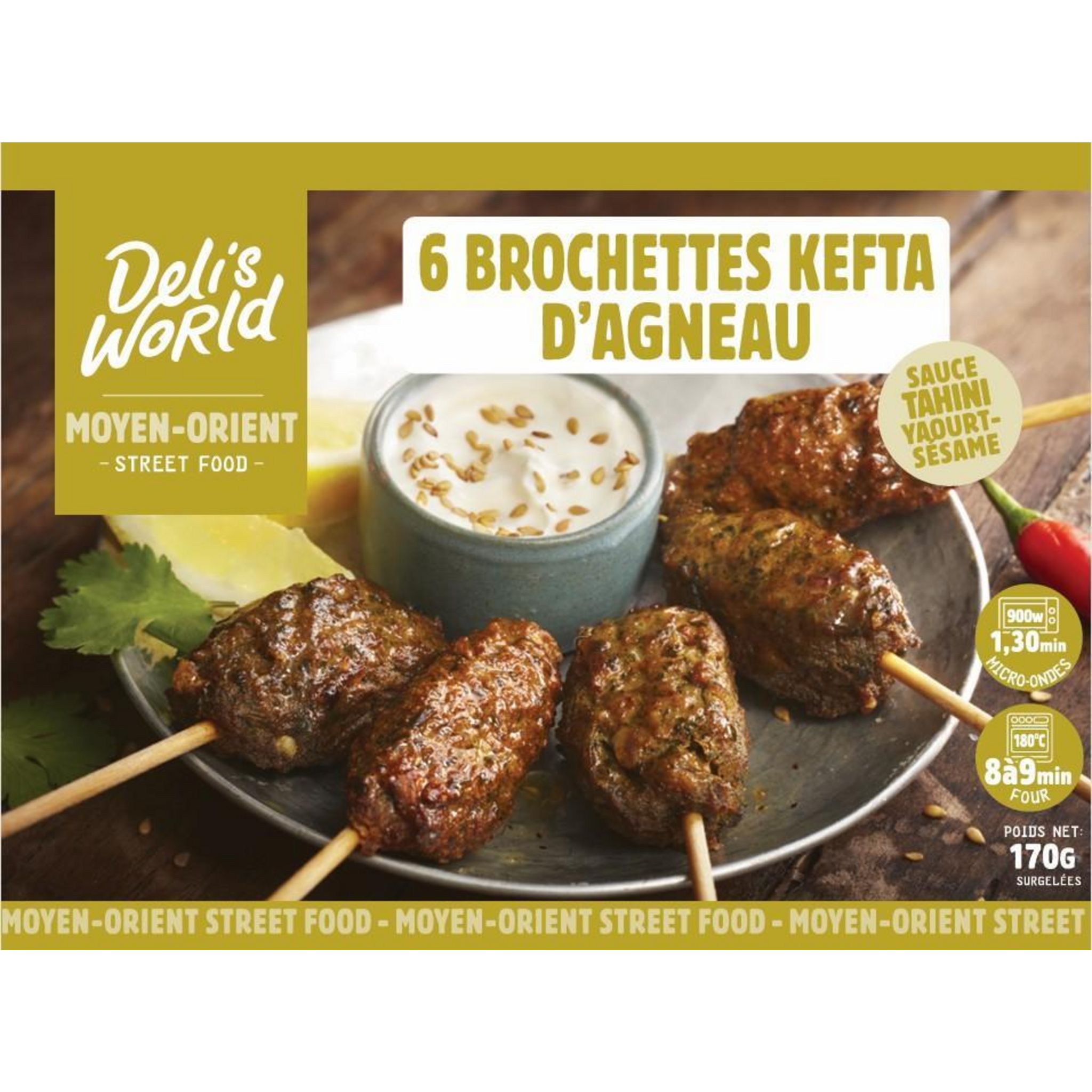 DELI'S WORLD Brochette kefta à l'agneau 170g