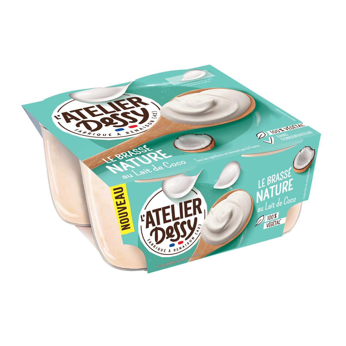 ATELIER DESSY Le brassé au lait de coco nature 4x100g