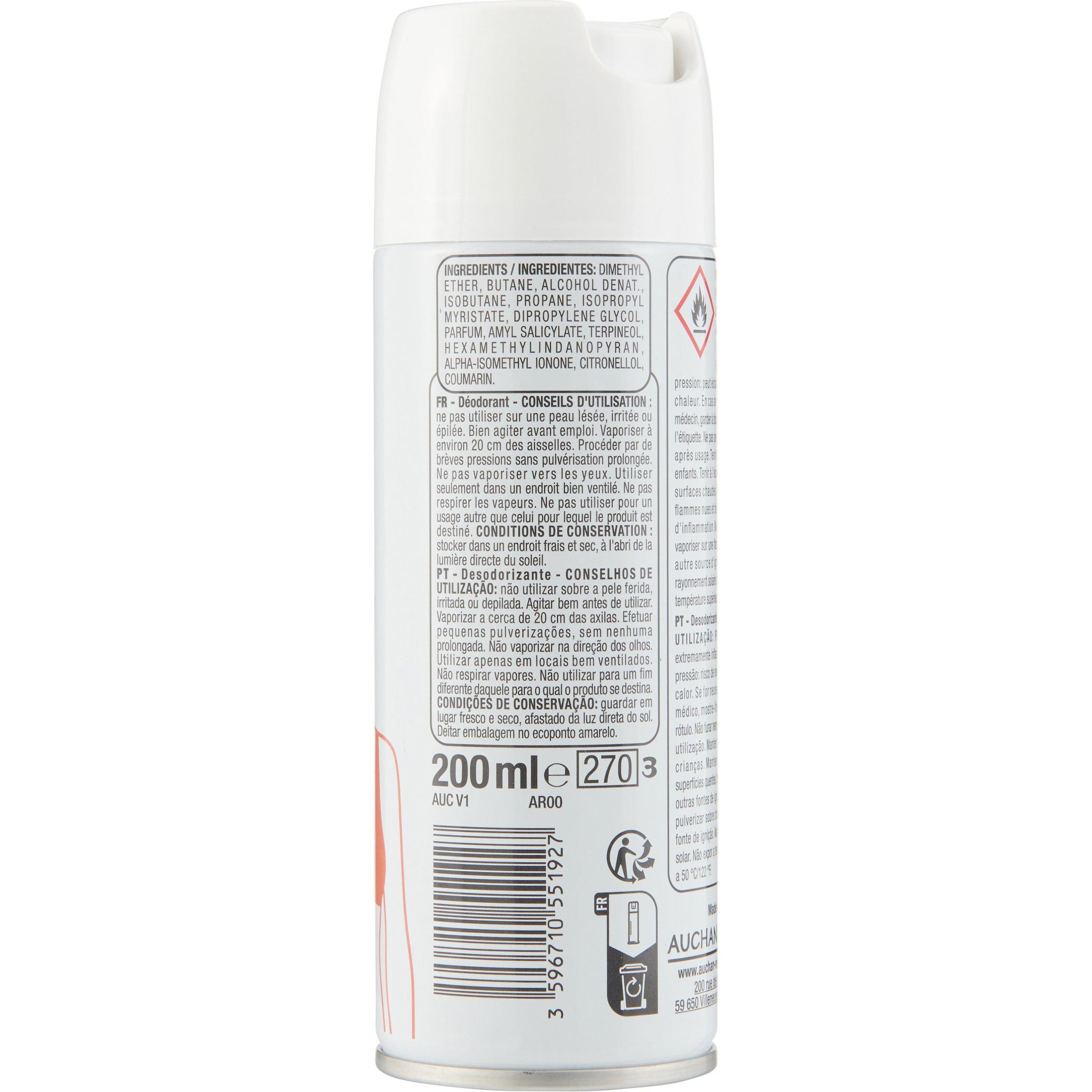 Voir la diapositive 3 : POUCE Déodorant spray 200ml