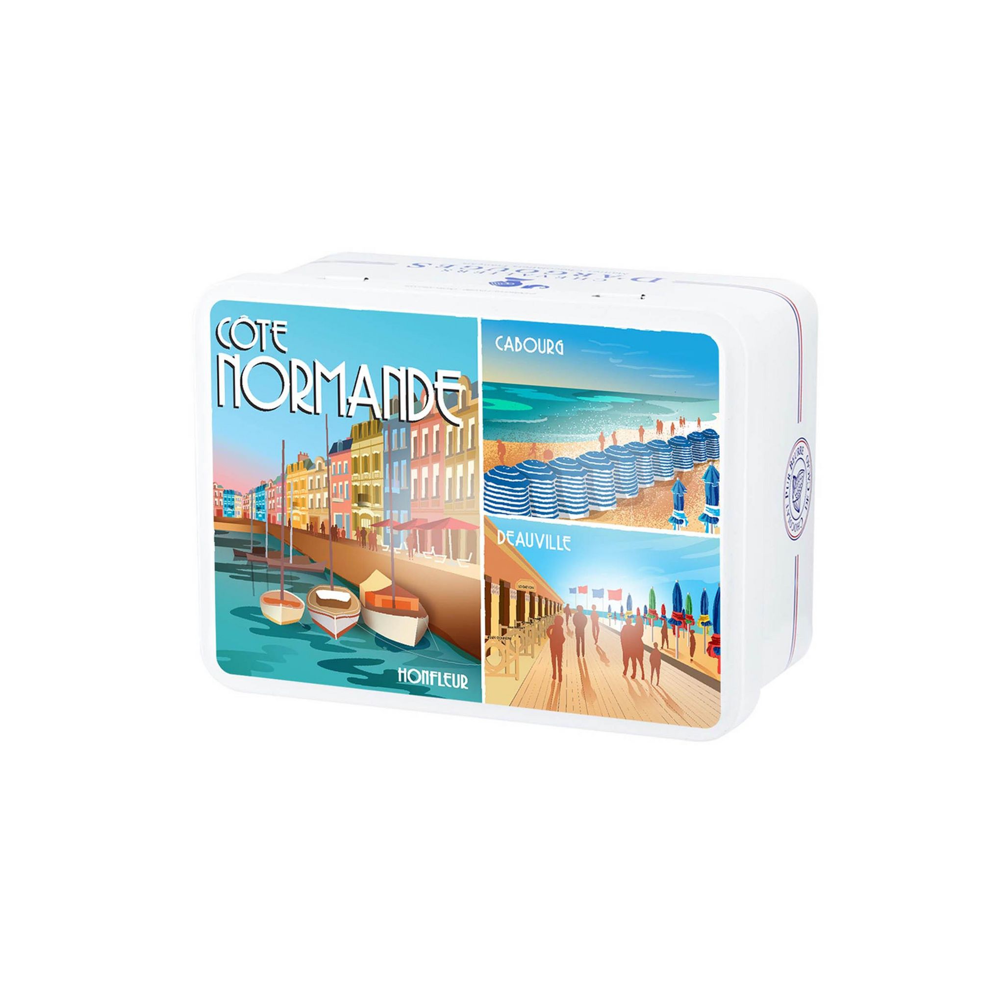 CHEVALIERS D'ARGOUGES Coffret côte normande de chocolats praliné fondant aux noisettes et chocolat au lait 100g