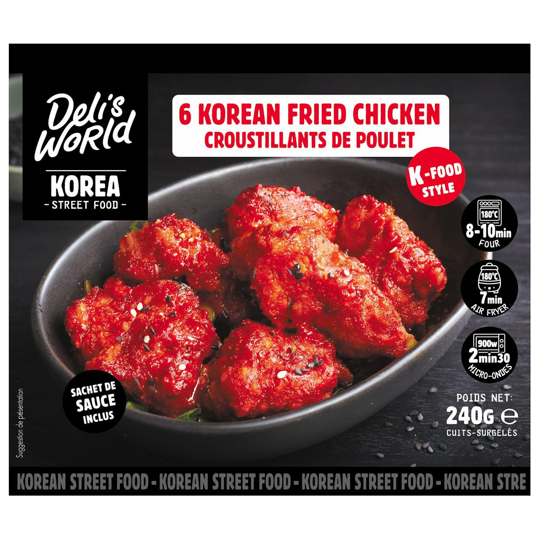 DELI'S WORLD Korean fried chicken 6 piéces 240g
