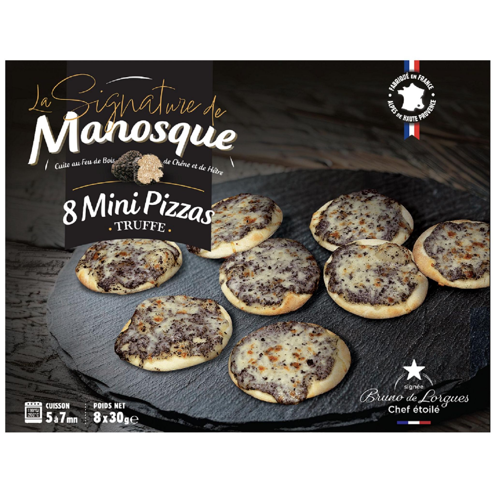 LA PIZZA DE MANOSQUE Mini pizza truffes 8 pièces 8x30g