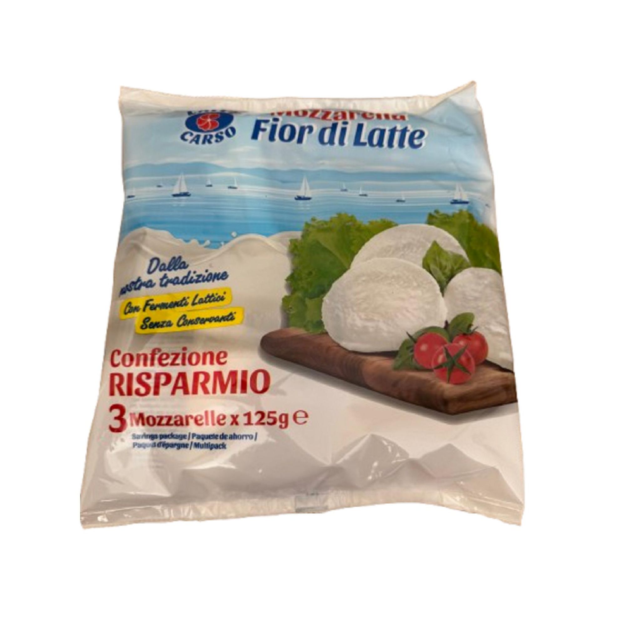 LATTE CARSO Mozzarella fior di latte x 3 125g