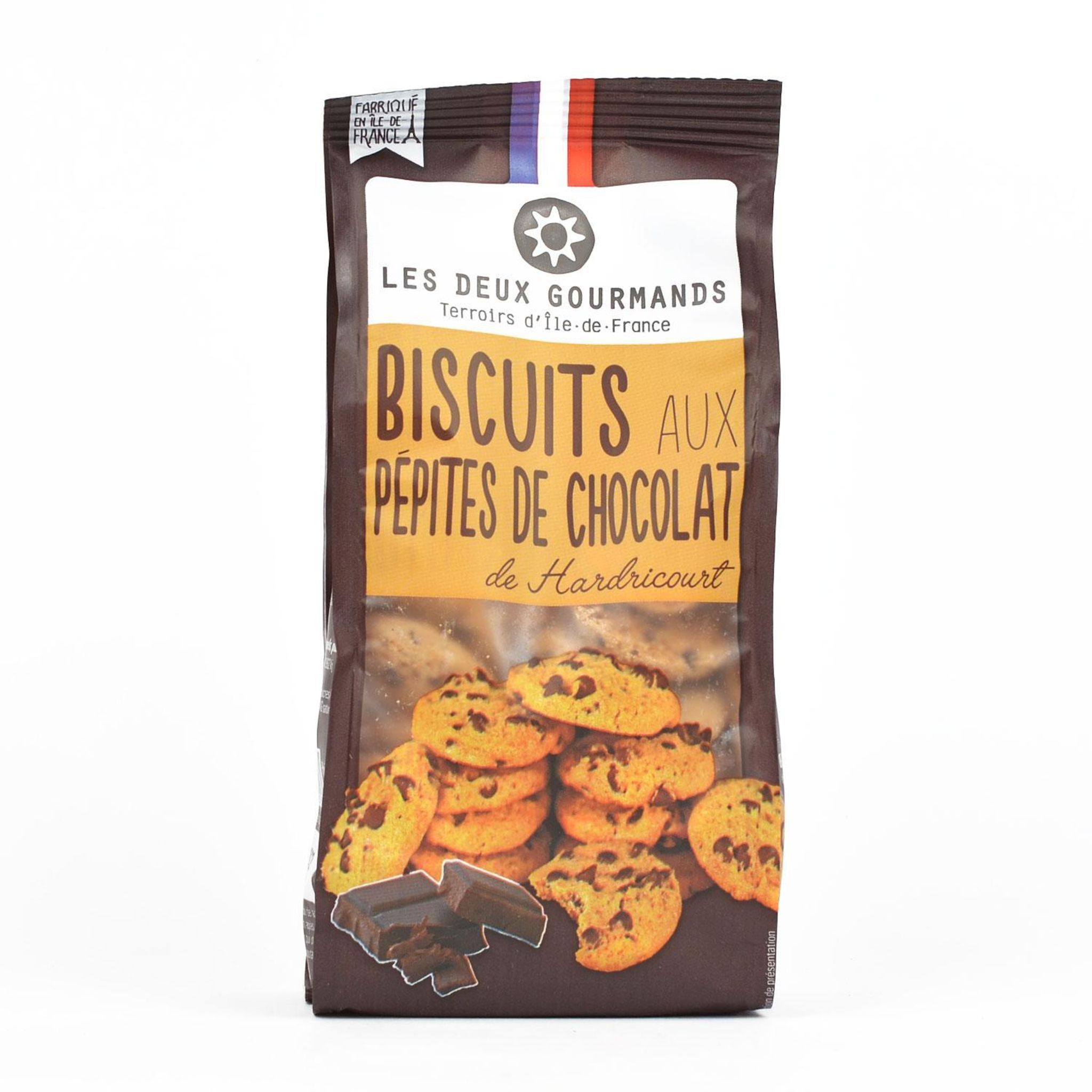 LES DEUX GOURMANDS Biscuits aux pépites de chocolat de Hardricourt 125g