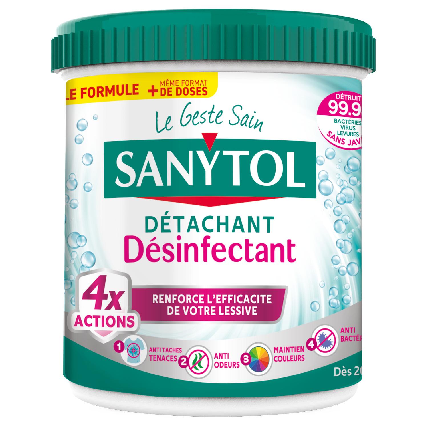 SANYTOL Détachant poudre désinfectant 4 actions 450g