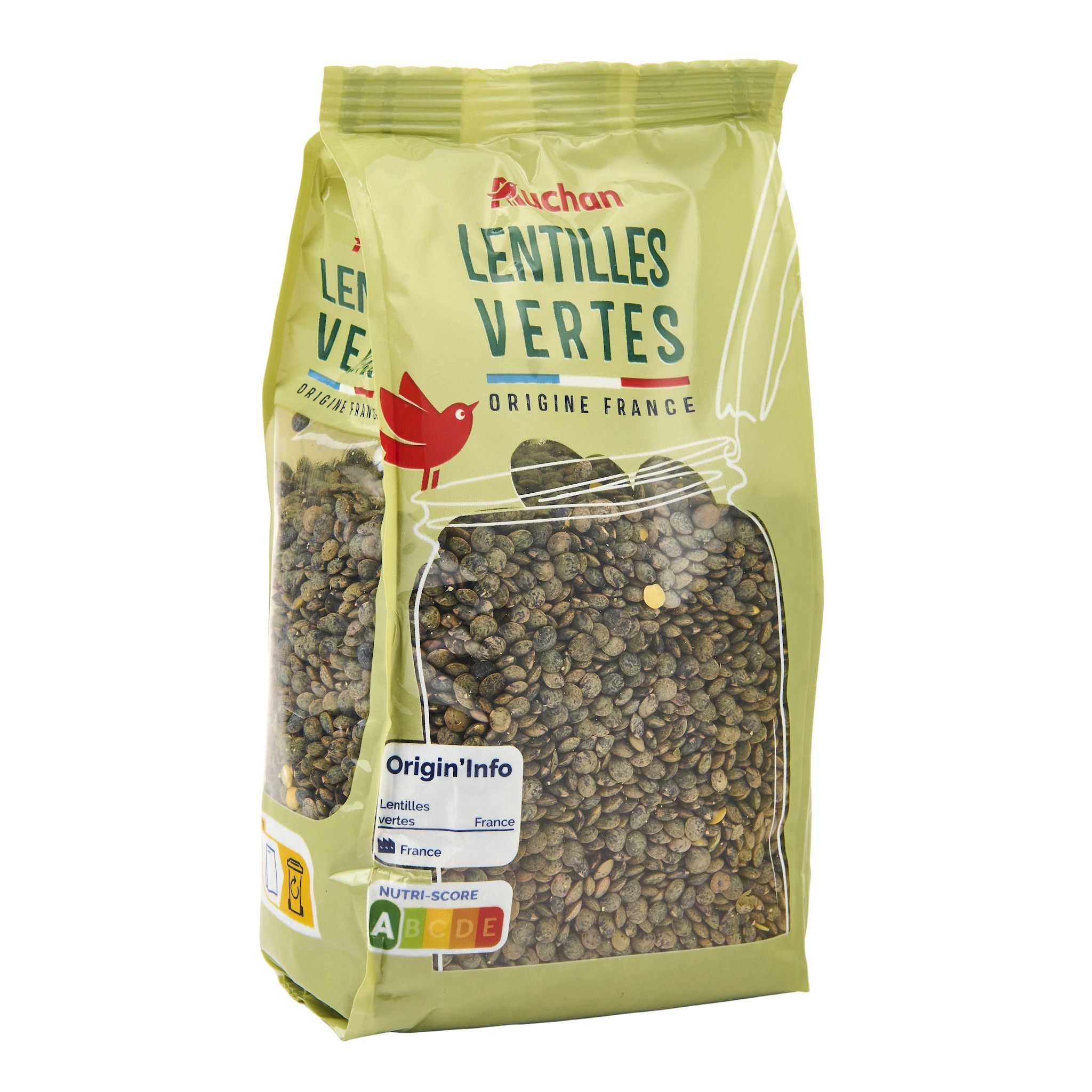 Voir la diapositive 3 : AUCHAN Lentilles vertes 500g