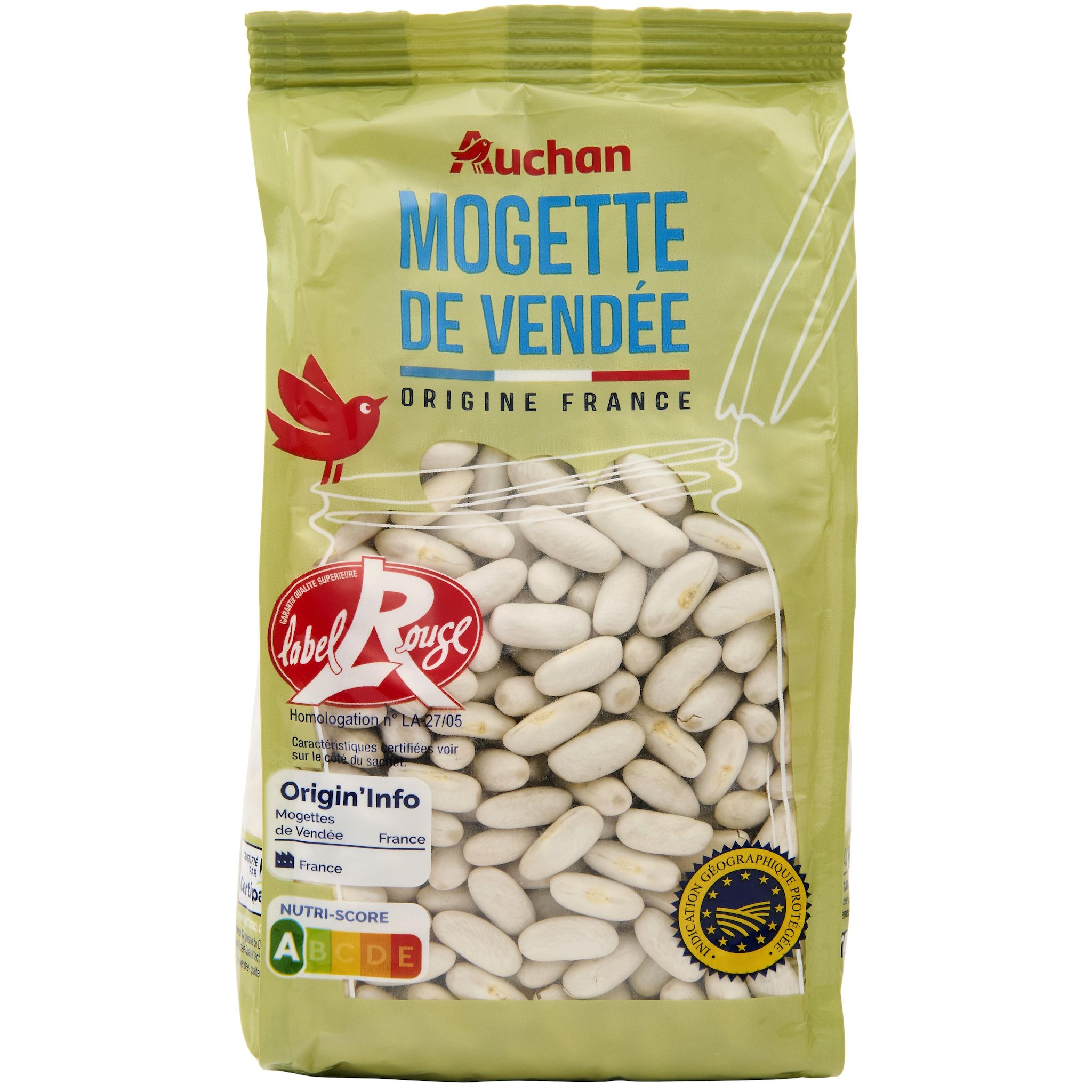 AUCHAN Mogette de Vendée Label Rouge IGP 500g