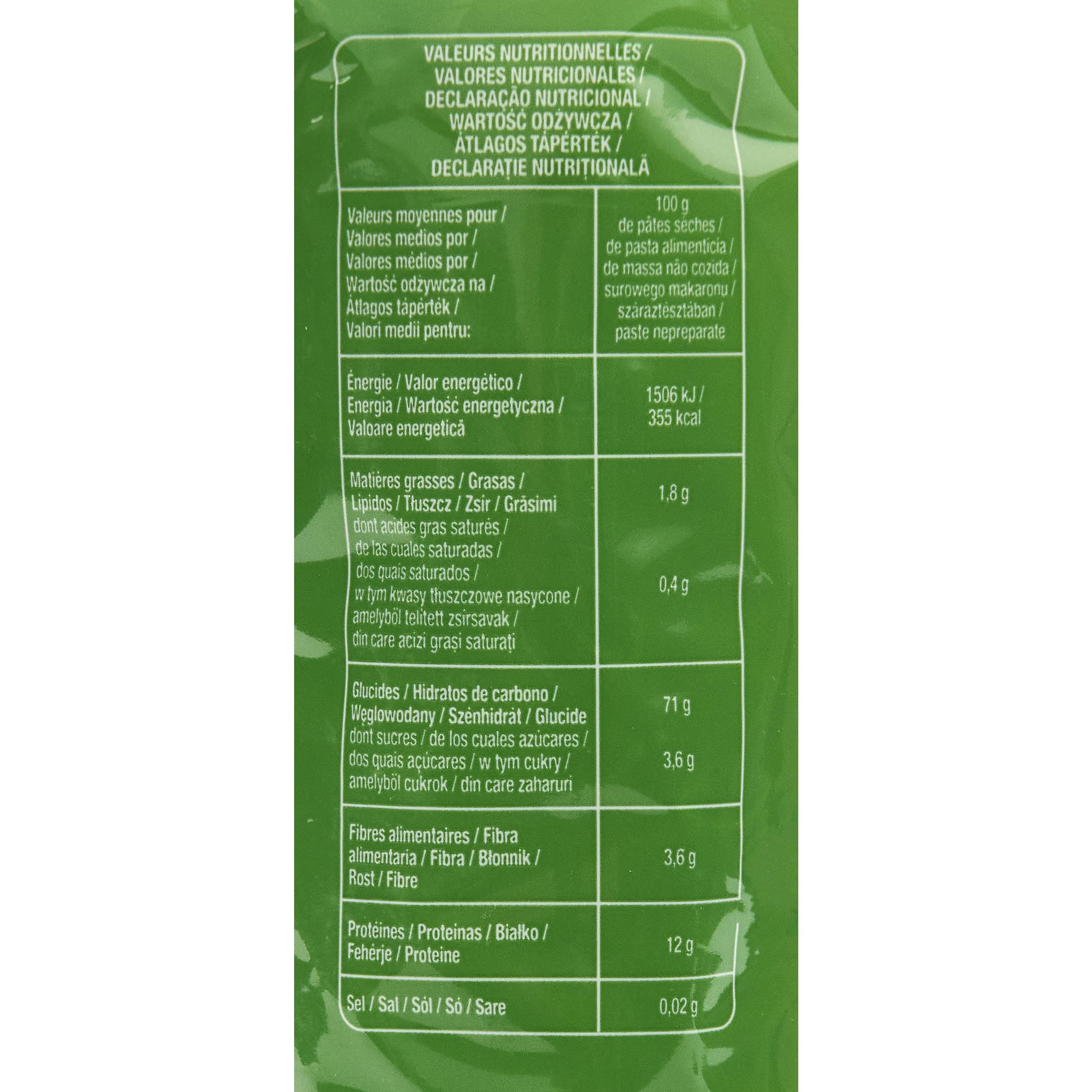 Voir la diapositive 2 : AUCHAN Penne rigate 1kg