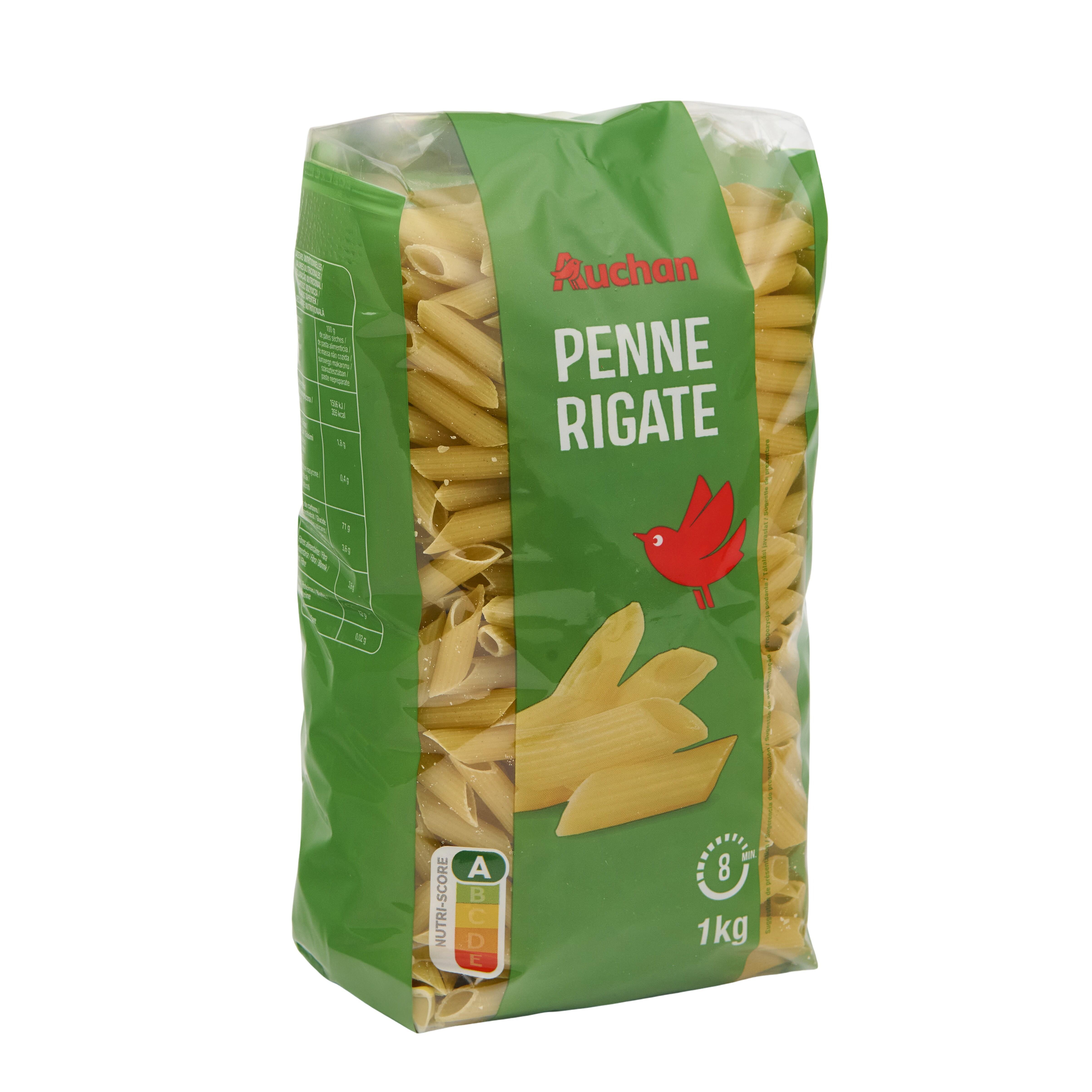 Voir la diapositive 3 : AUCHAN Penne rigate 1kg