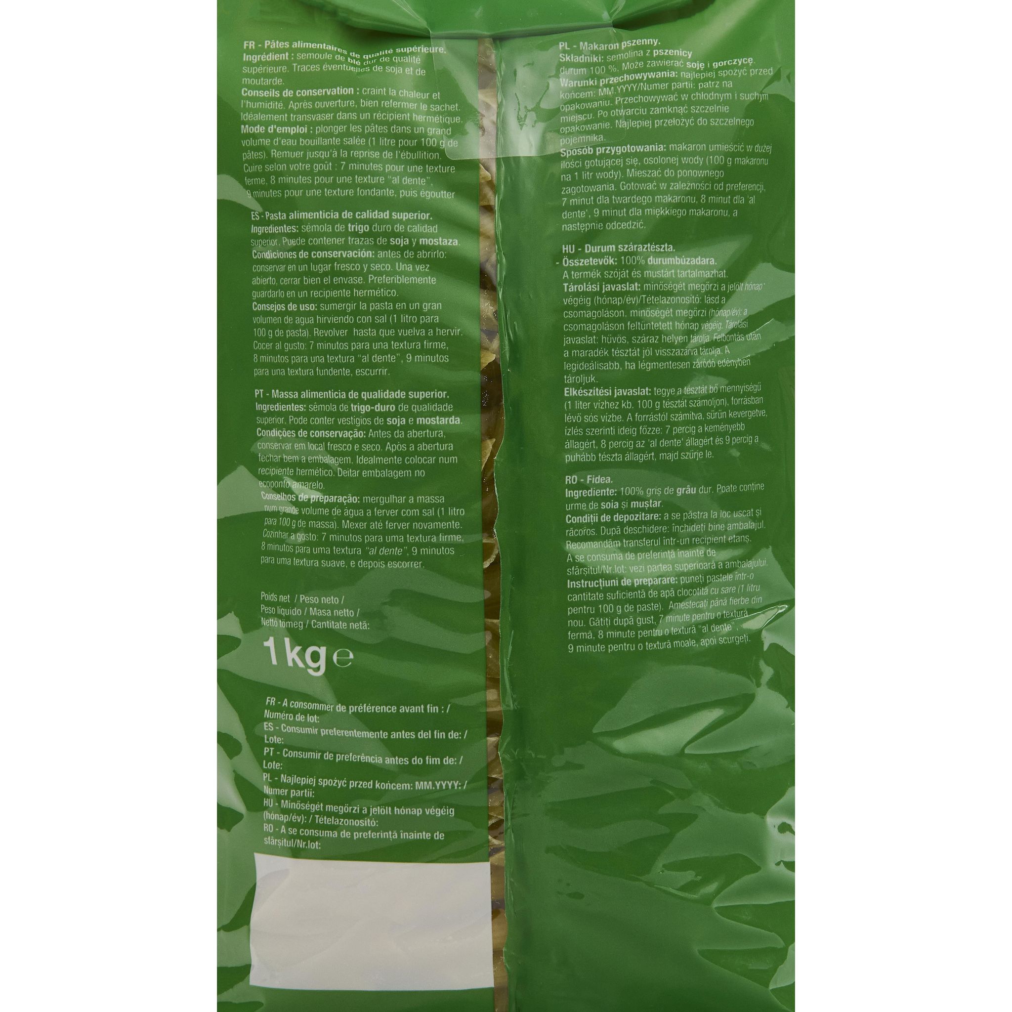 Voir la diapositive 3 : AUCHAN Penne rigate 1kg