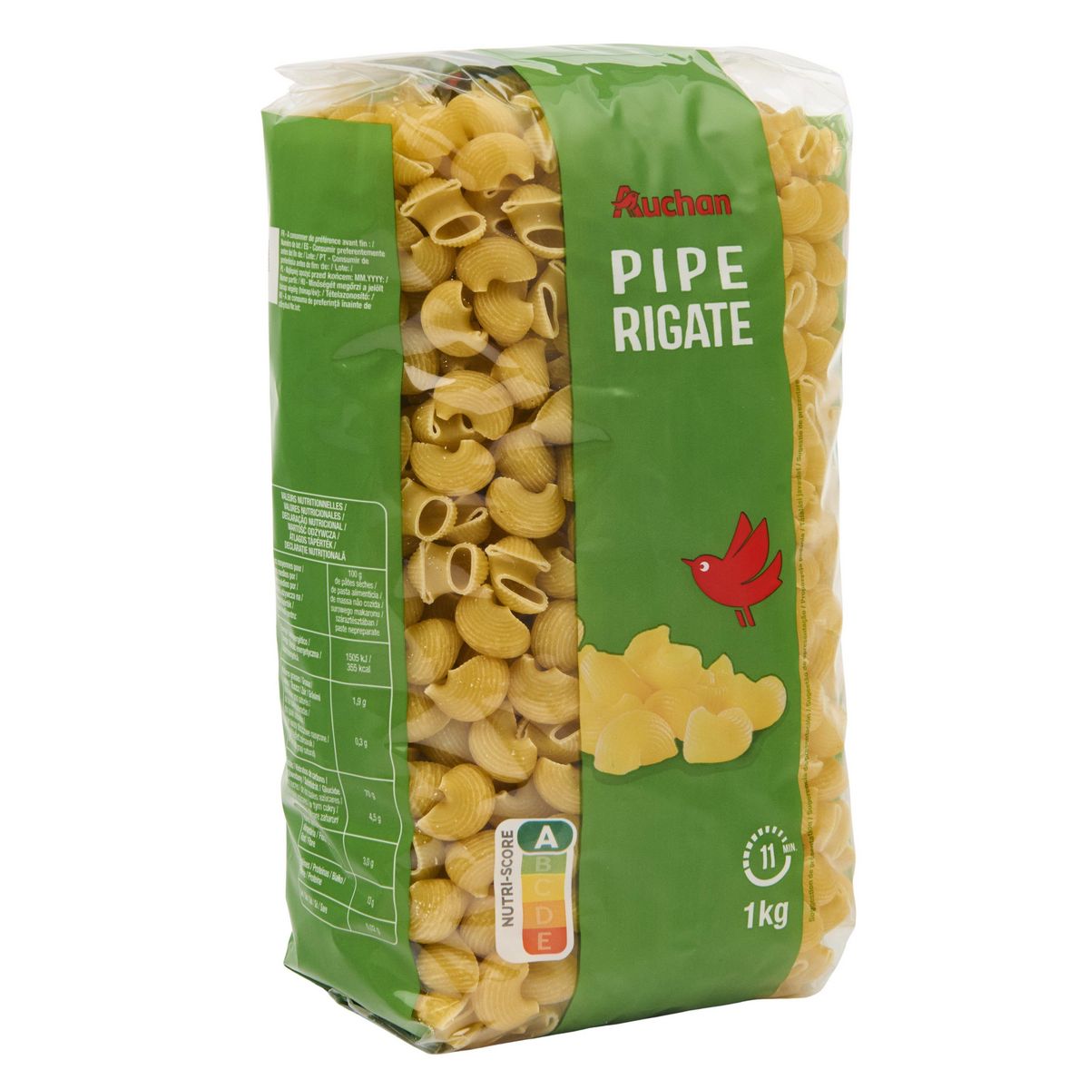AUCHAN Pipe rigate 1kg