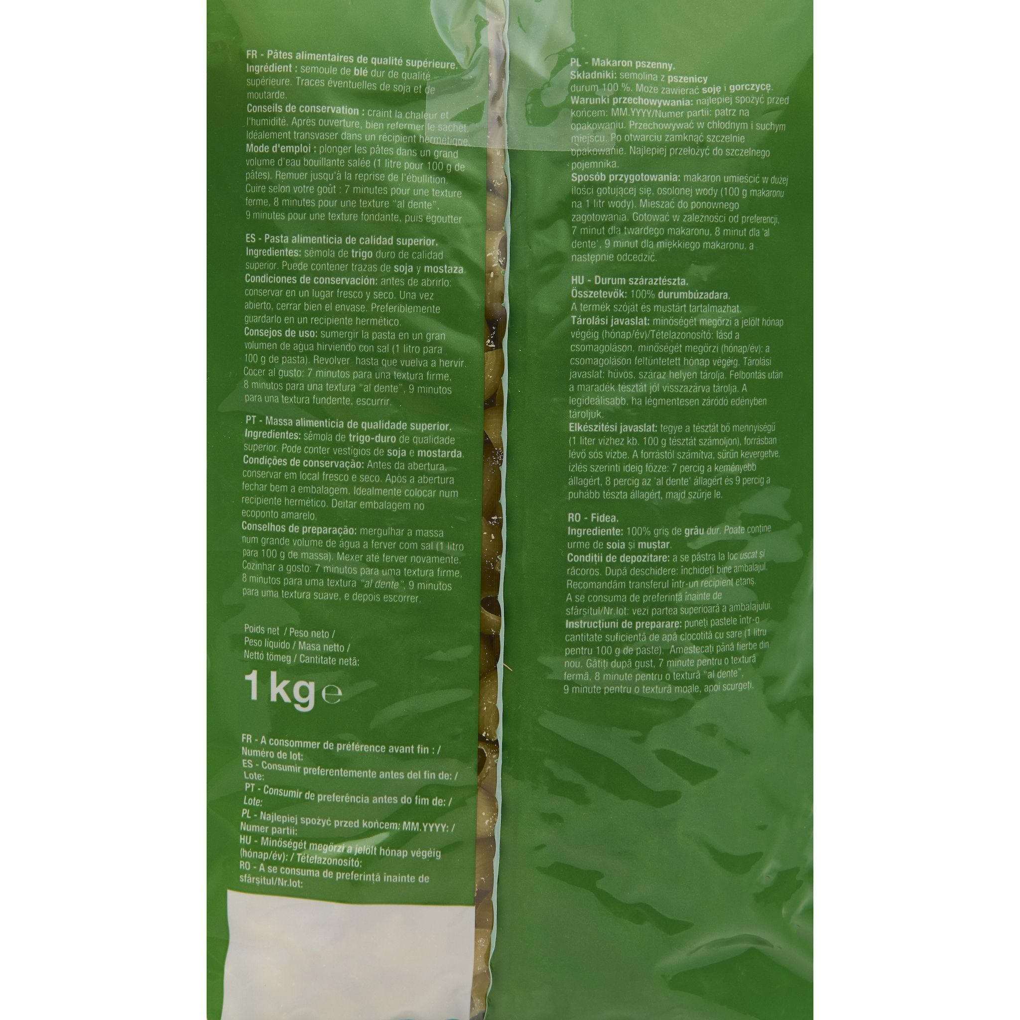 Voir la diapositive 2 : AUCHAN Pipe rigate 1kg