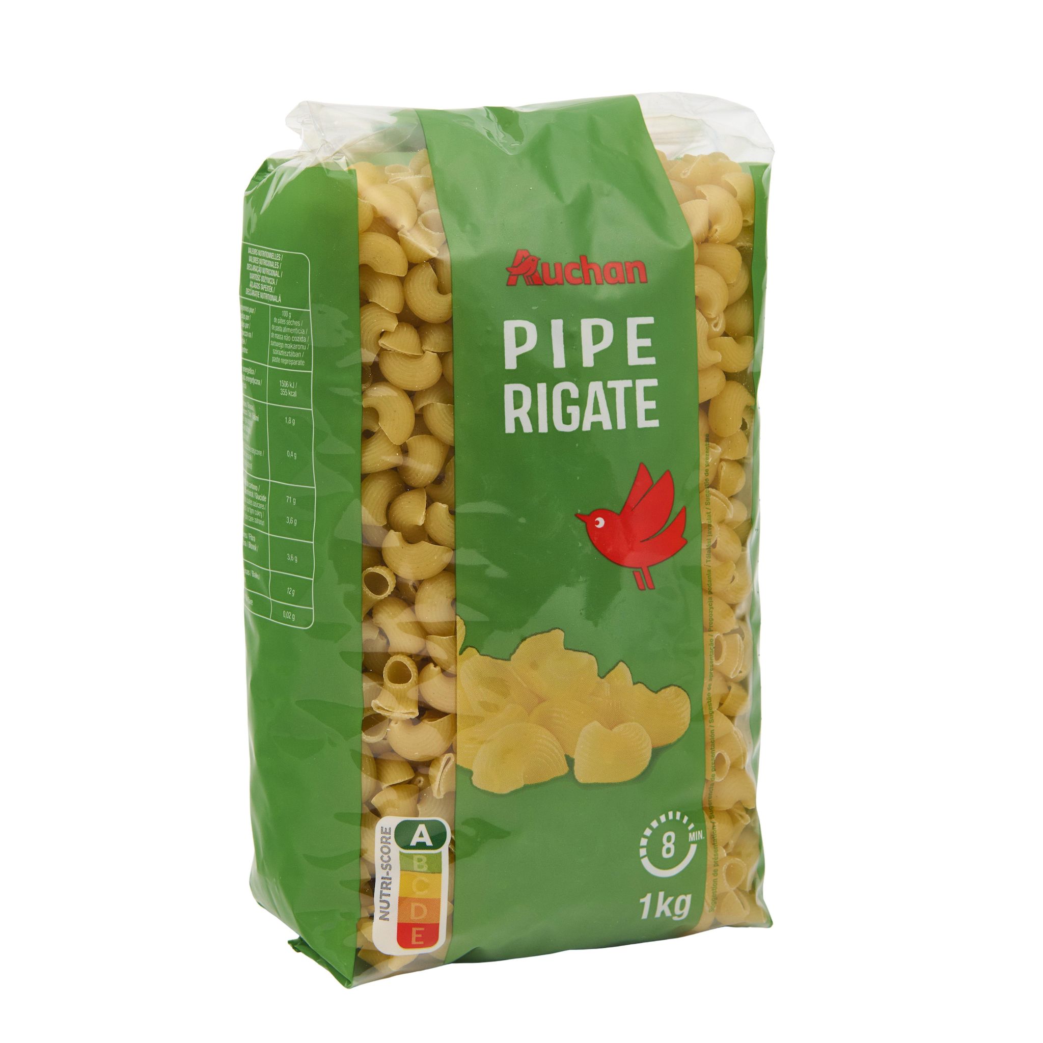 Voir la diapositive 3 : AUCHAN Pipe rigate 1kg