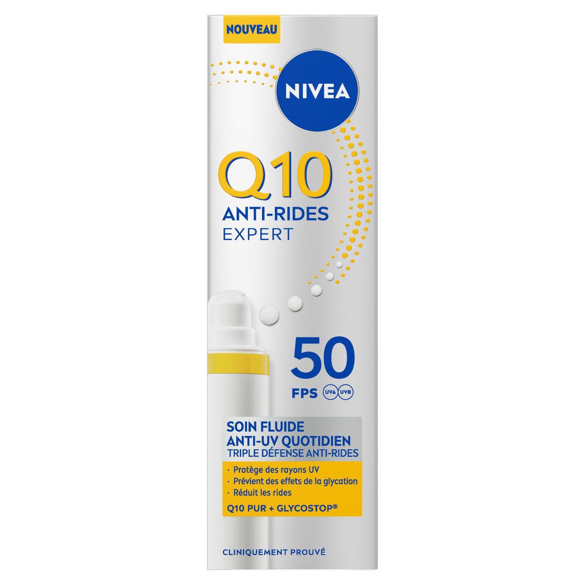 NIVEA Q10 Anti-Rides Expert Soin fluide anti-UV FPS50 40ml