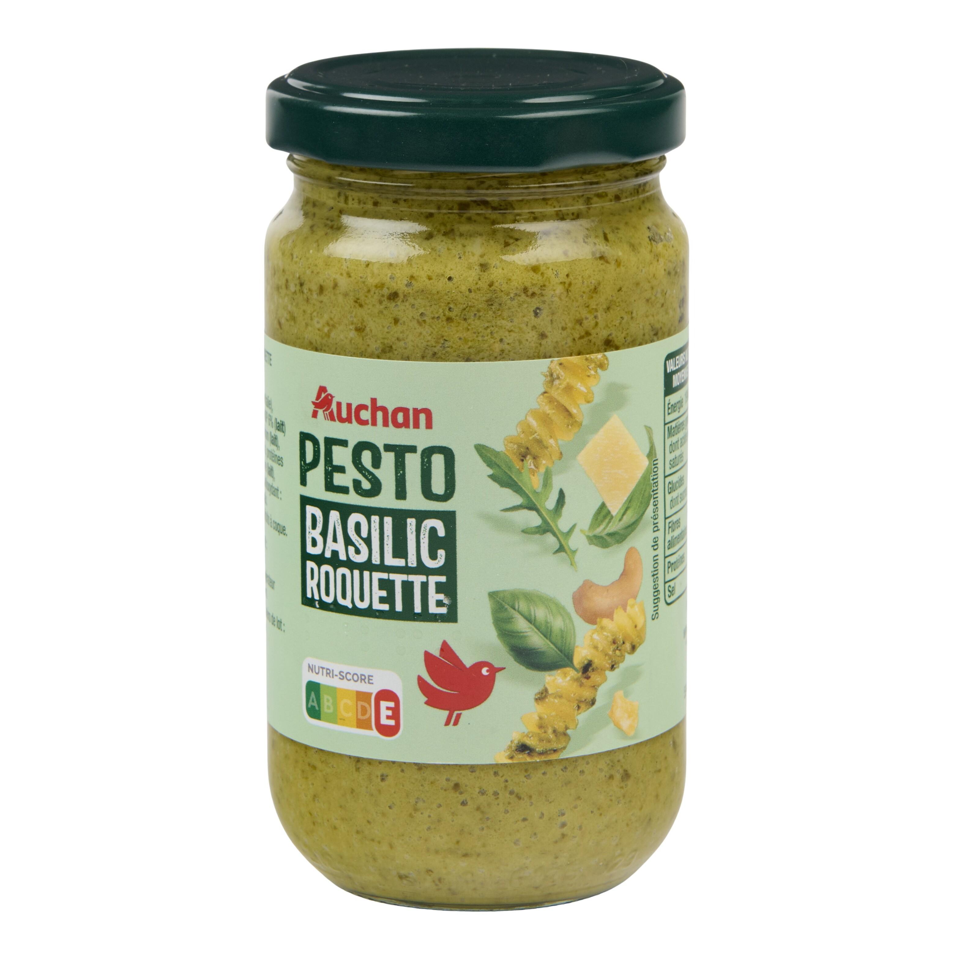 Voir la diapositive 4 : AUCHAN Pesto basilic roquette 190g