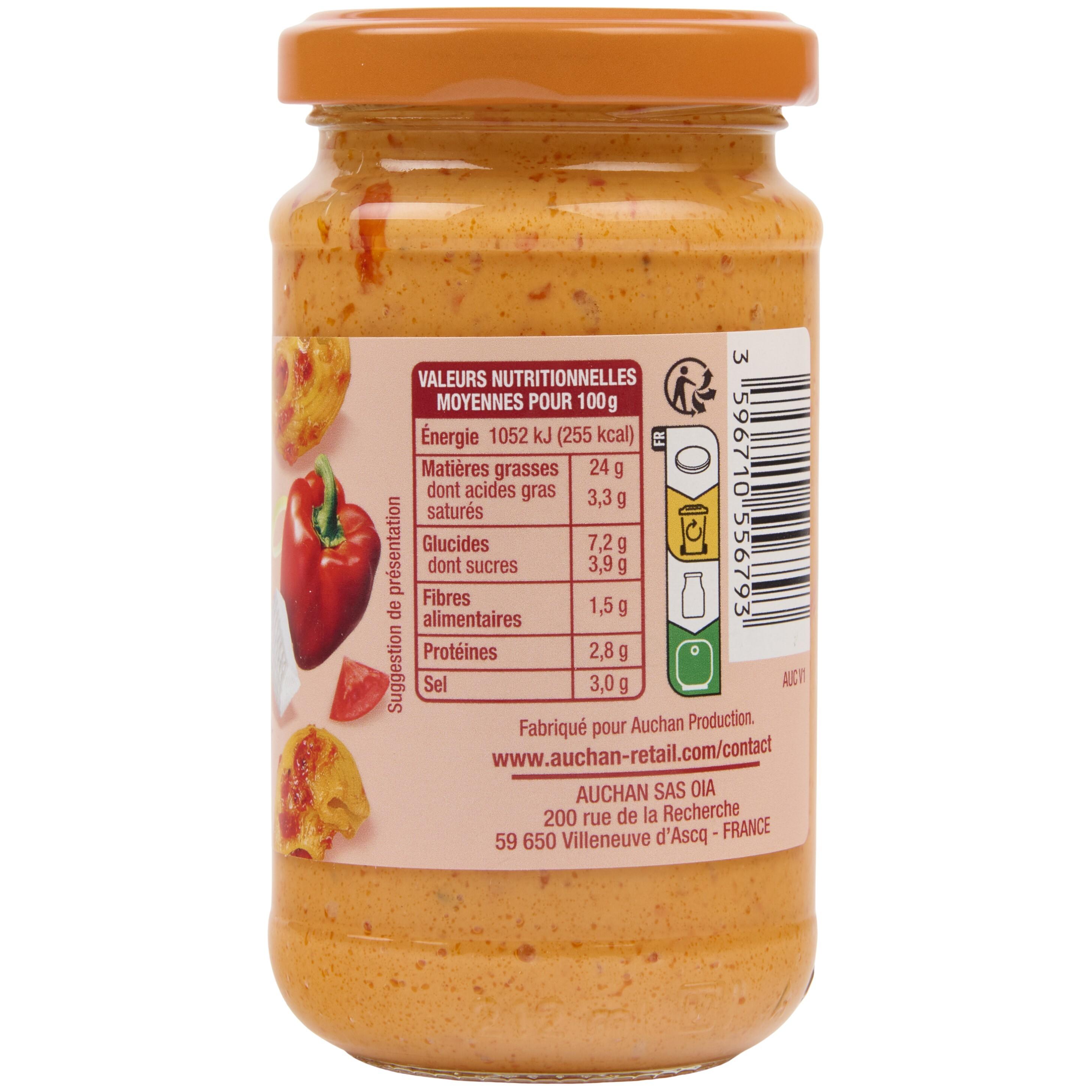 Voir la diapositive 4 : AUCHAN Pesto calabrese 190g