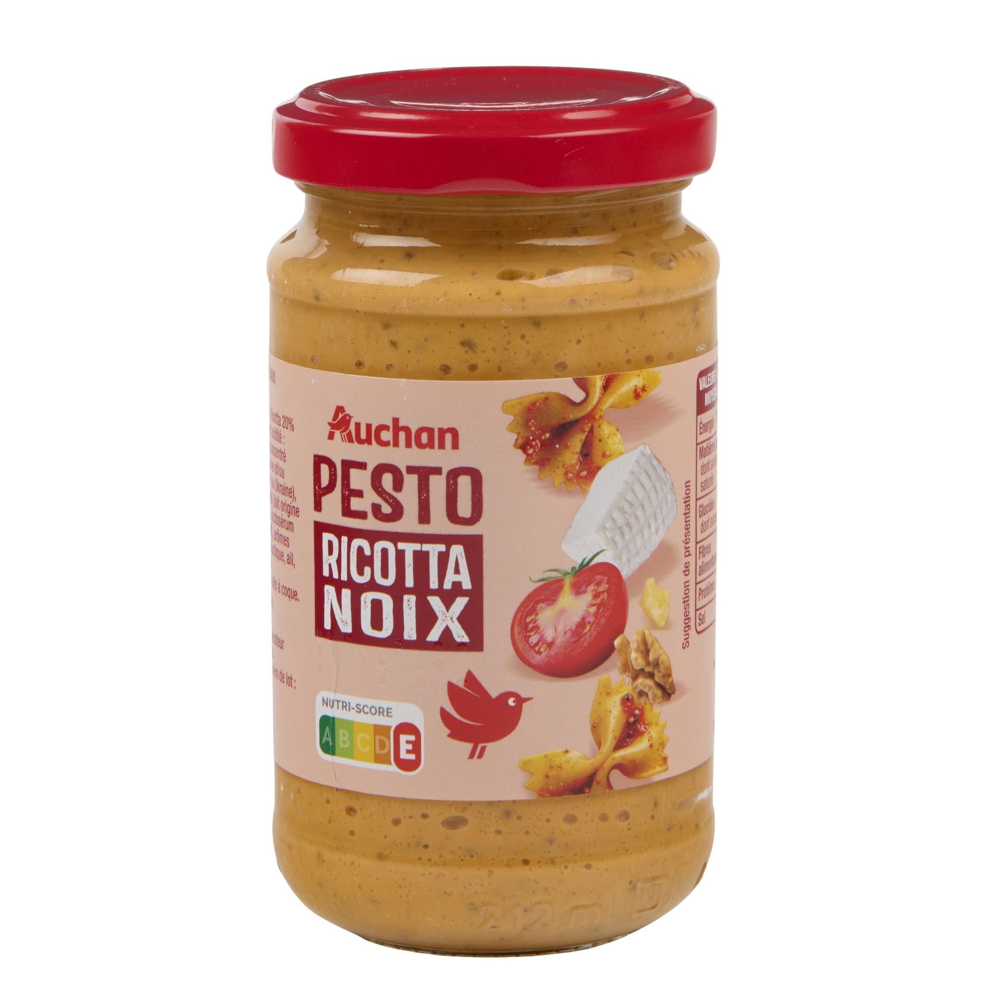 Voir la diapositive 4 : AUCHAN Pesto ricotta noix 190g