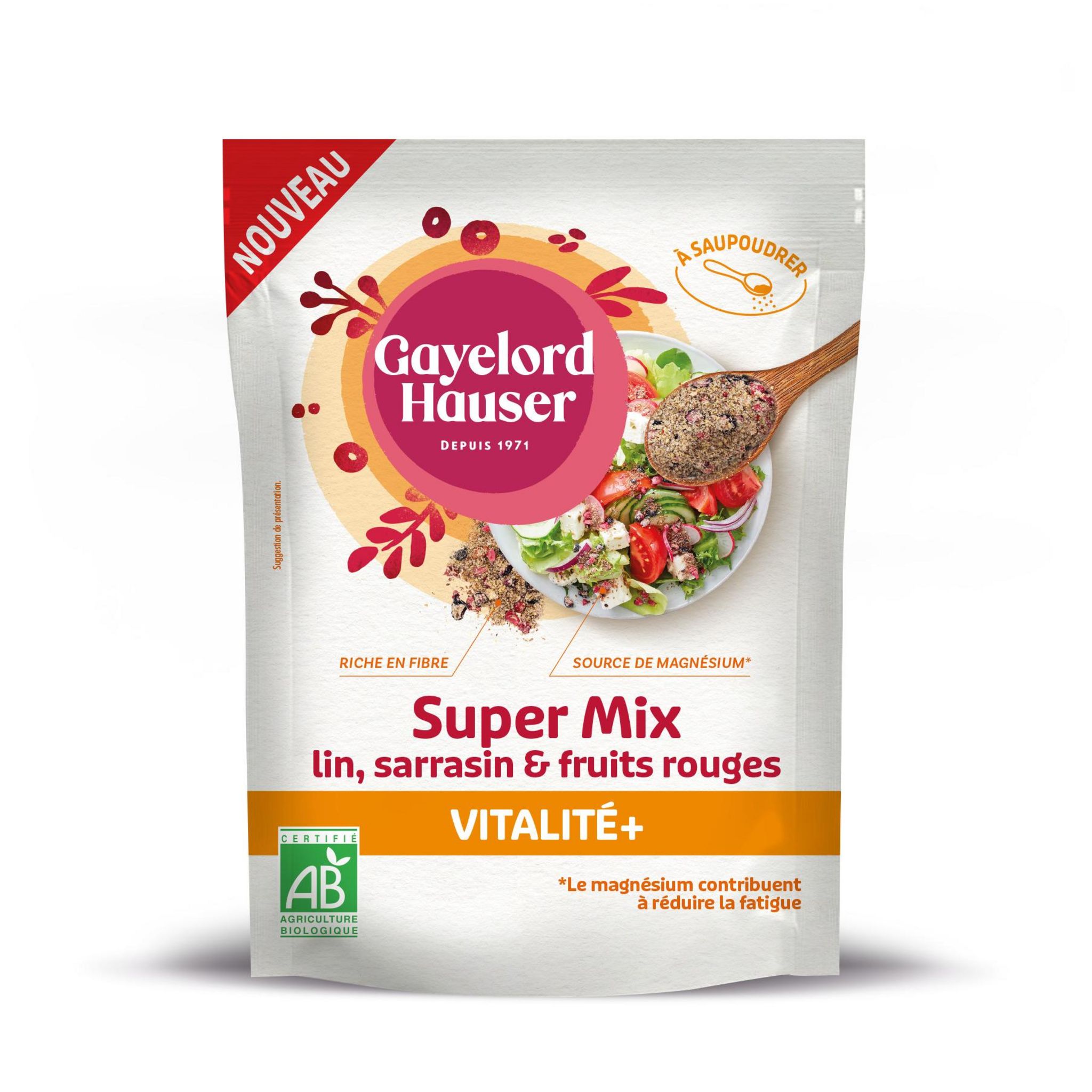 GAYELORD HAUSER Mélange Super Mix Vitalité + avec lin sarrasin et fruits rouges bio 200g