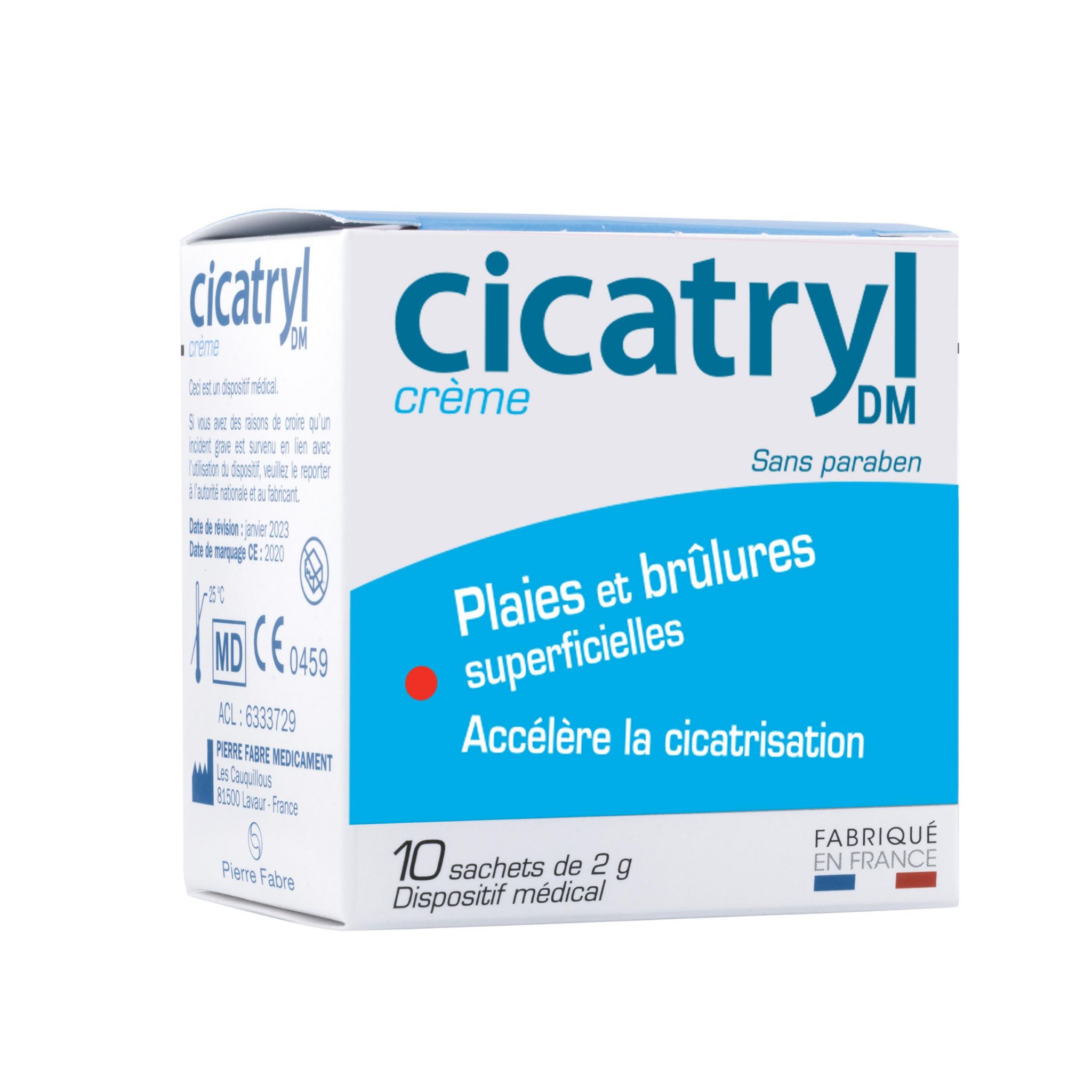 CICATRYL Crème plaies et brûlures superficielles 10x2g