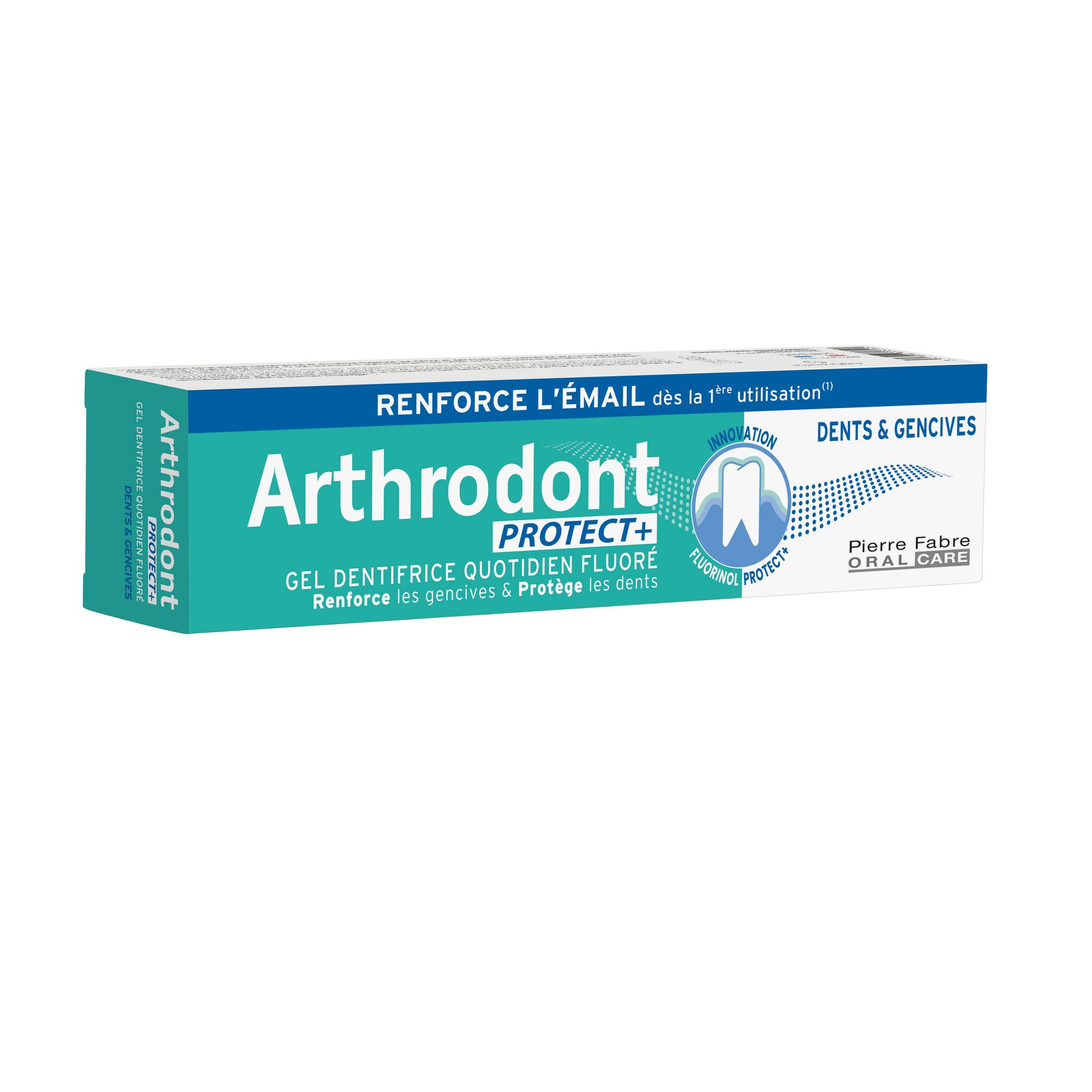 ARTHRODONT Protect+ dentifrice gel dentifrice quotidien fluoré 75ml