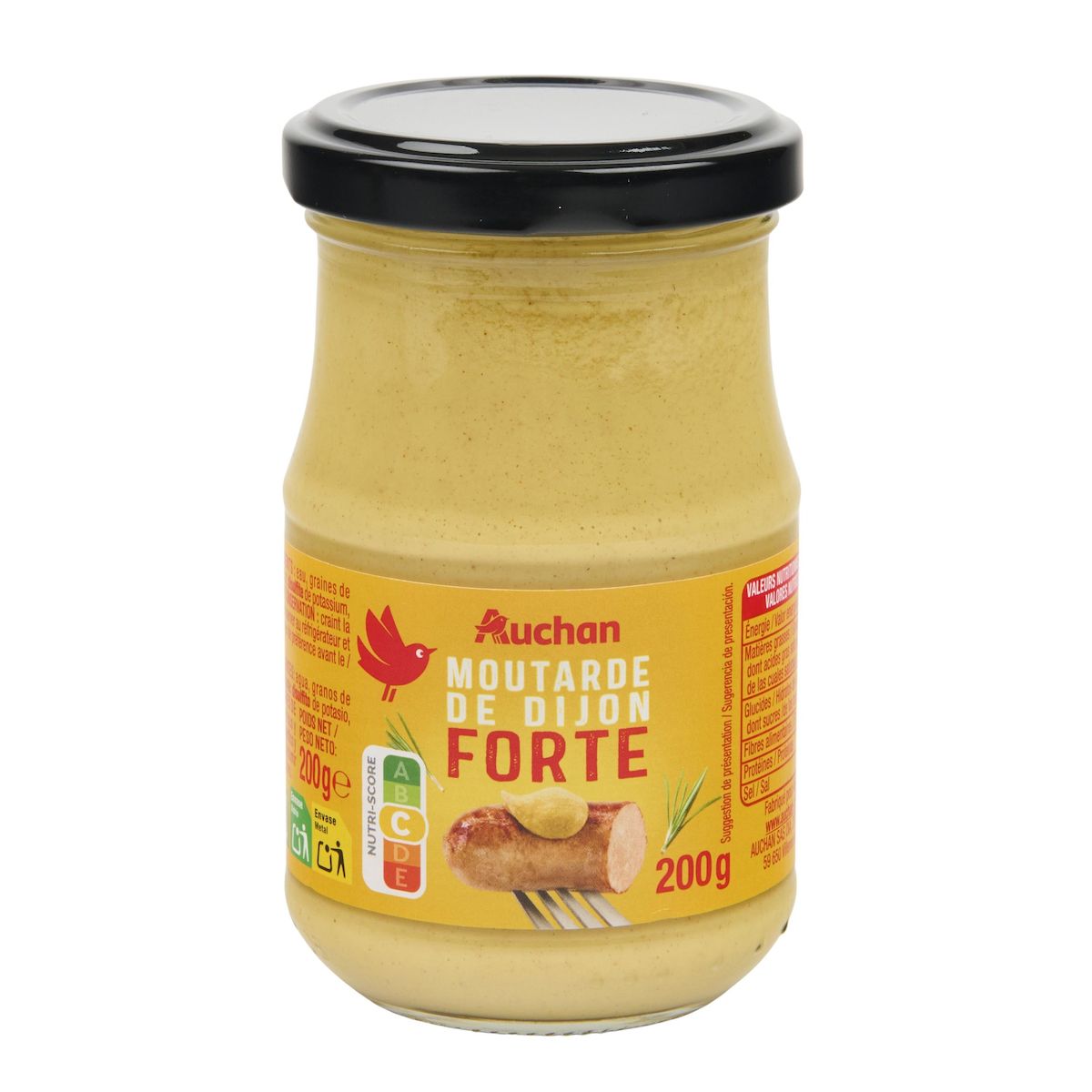 AUCHAN Moutarde forte 200g