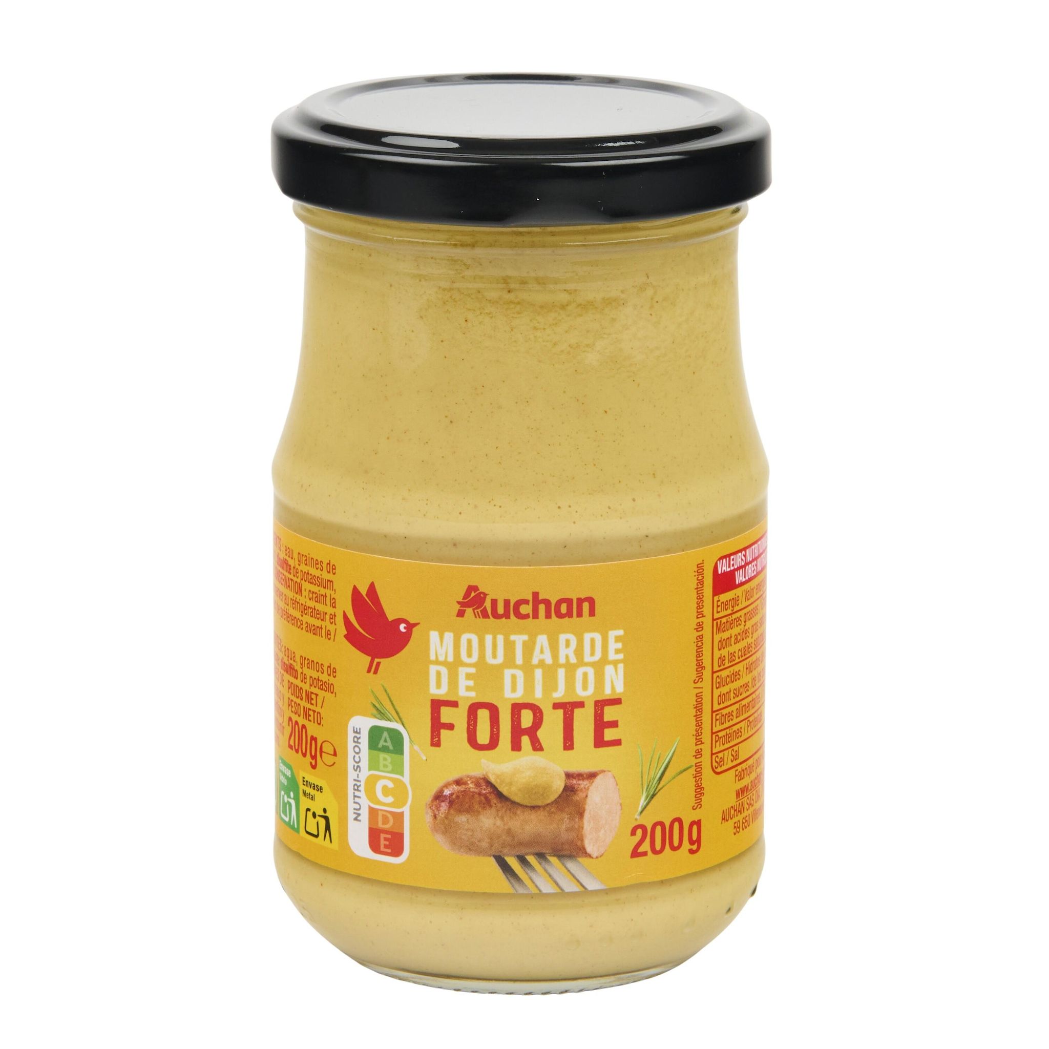 Voir la diapositive 3 : AUCHAN Moutarde forte 200g
