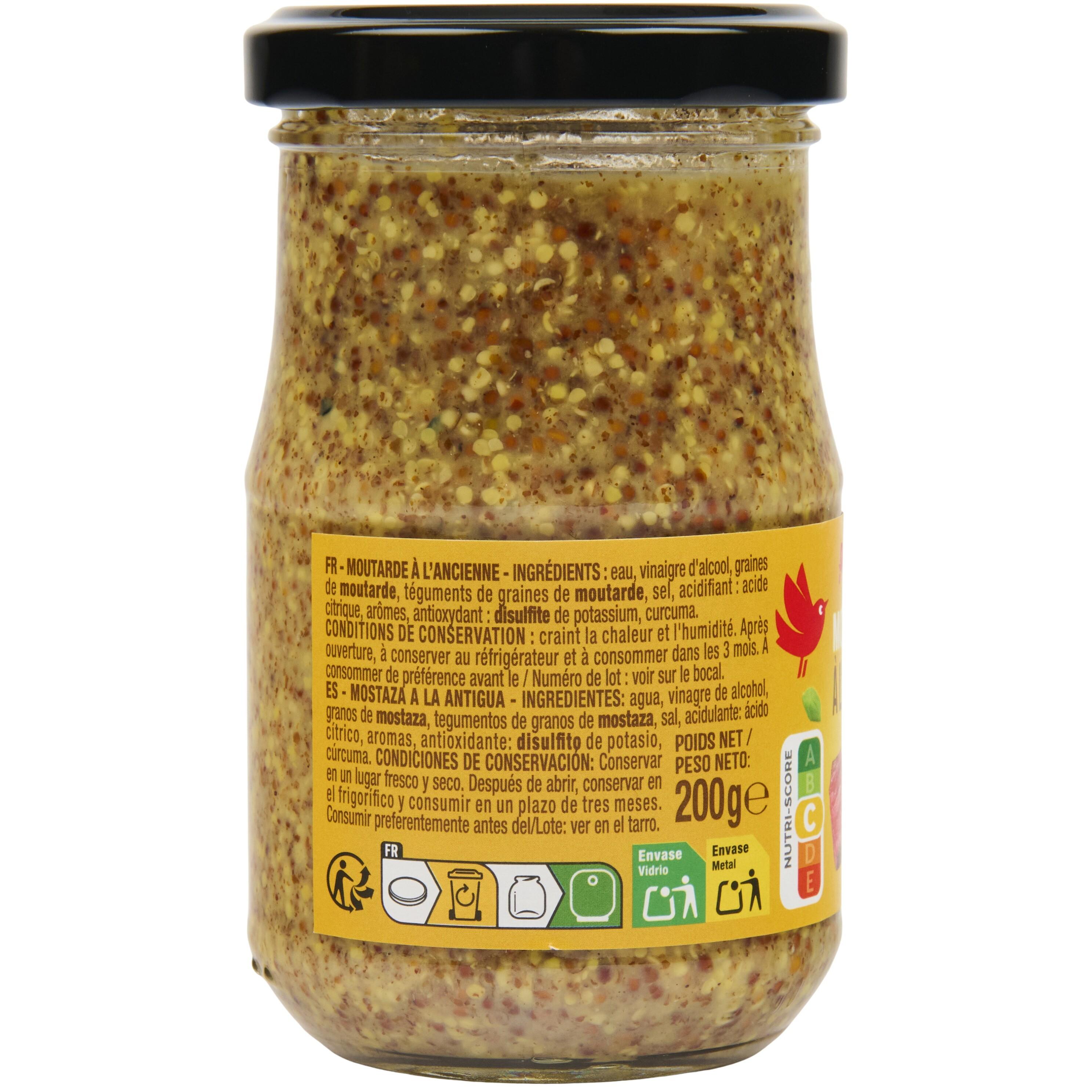Voir la diapositive 2 : AUCHAN Moutarde à l'ancienne 200g