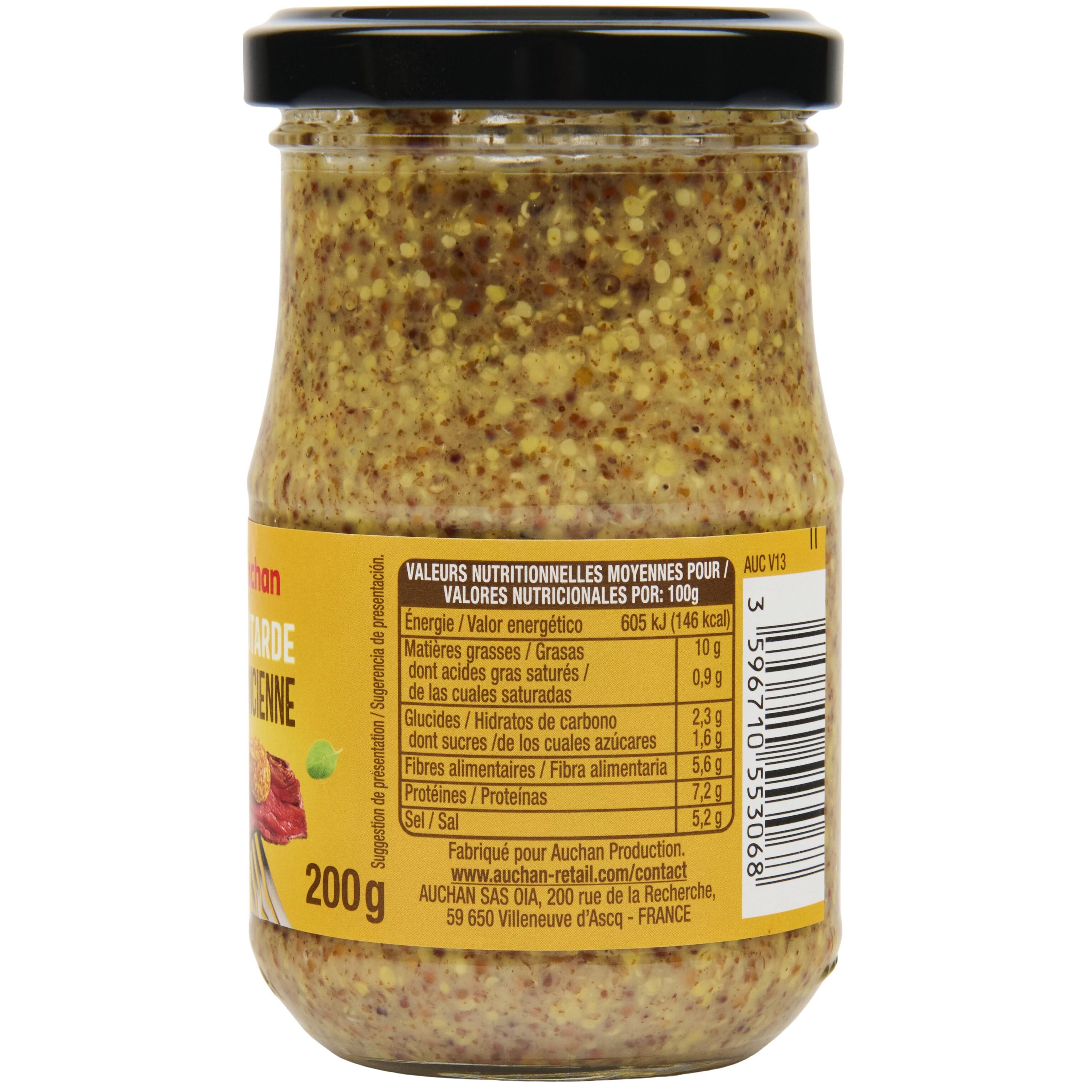 Voir la diapositive 3 : AUCHAN Moutarde à l'ancienne 200g