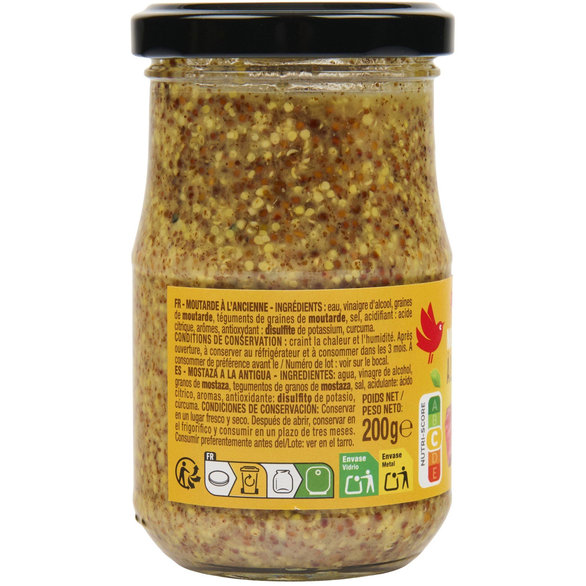 Voir la diapositive 3 : AUCHAN Moutarde à l'ancienne 200g