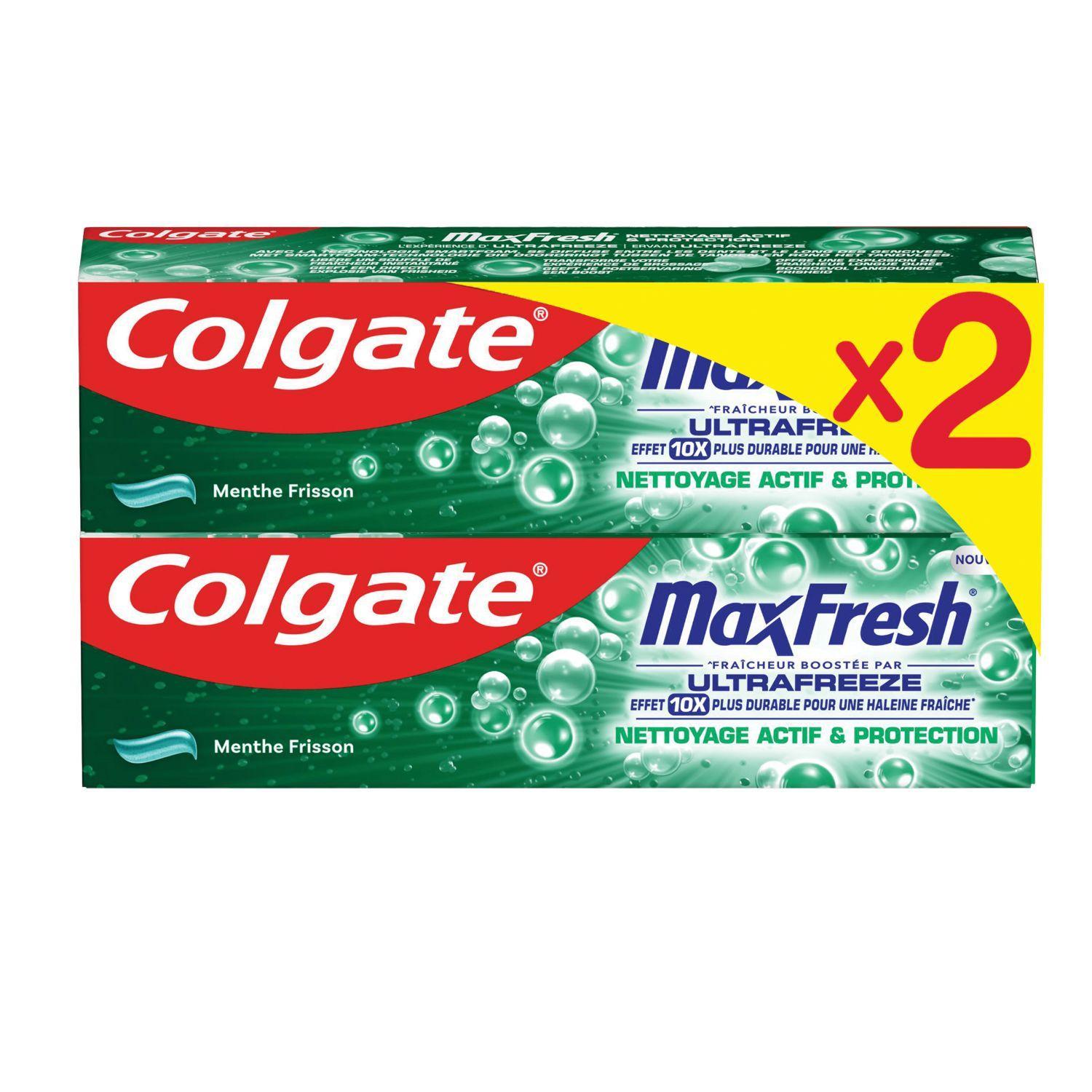 COLGATE Max dentifrice nettoyage actif 2x75ml