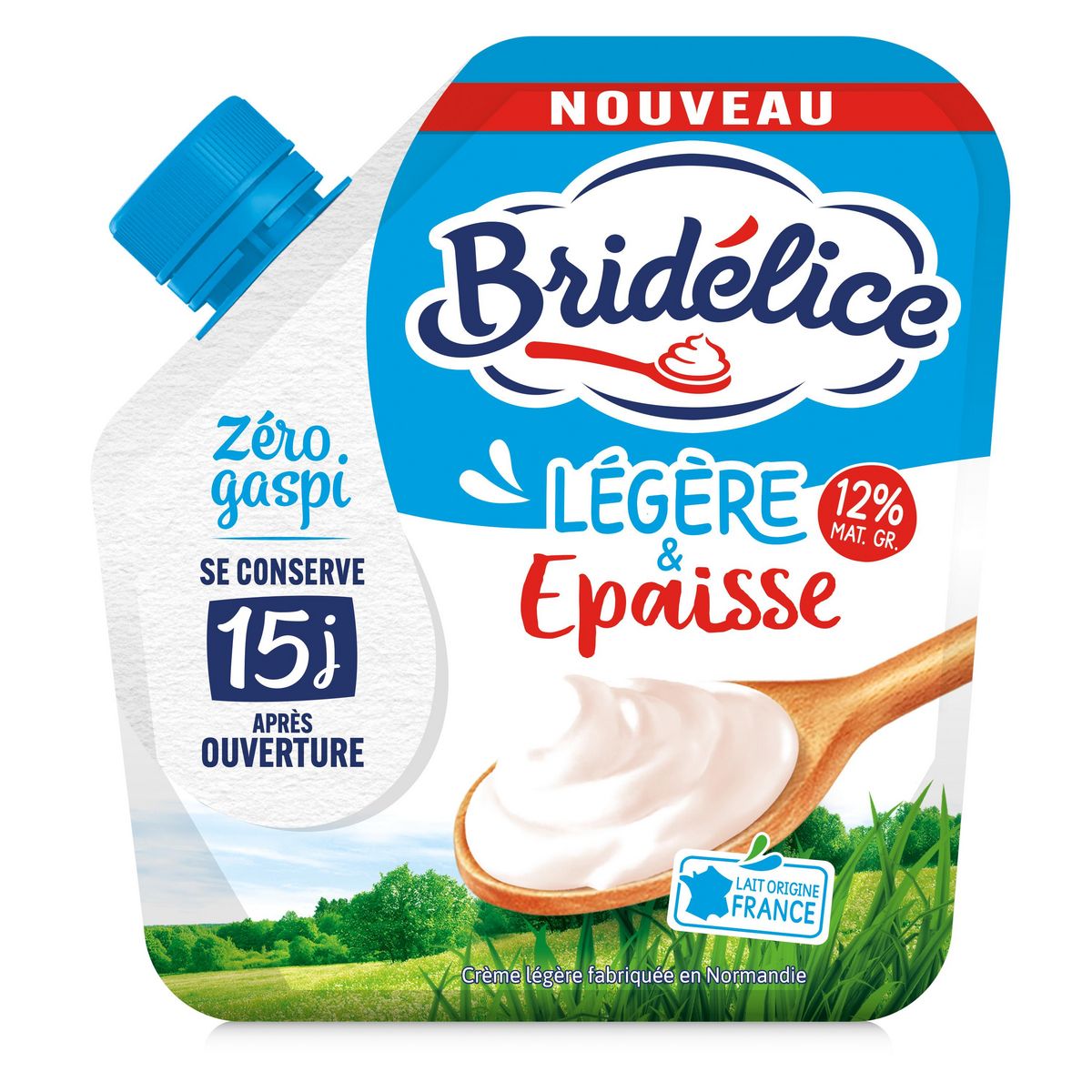BRIDELICE Crème fraîche légère et épaisse 12%MG 30cl