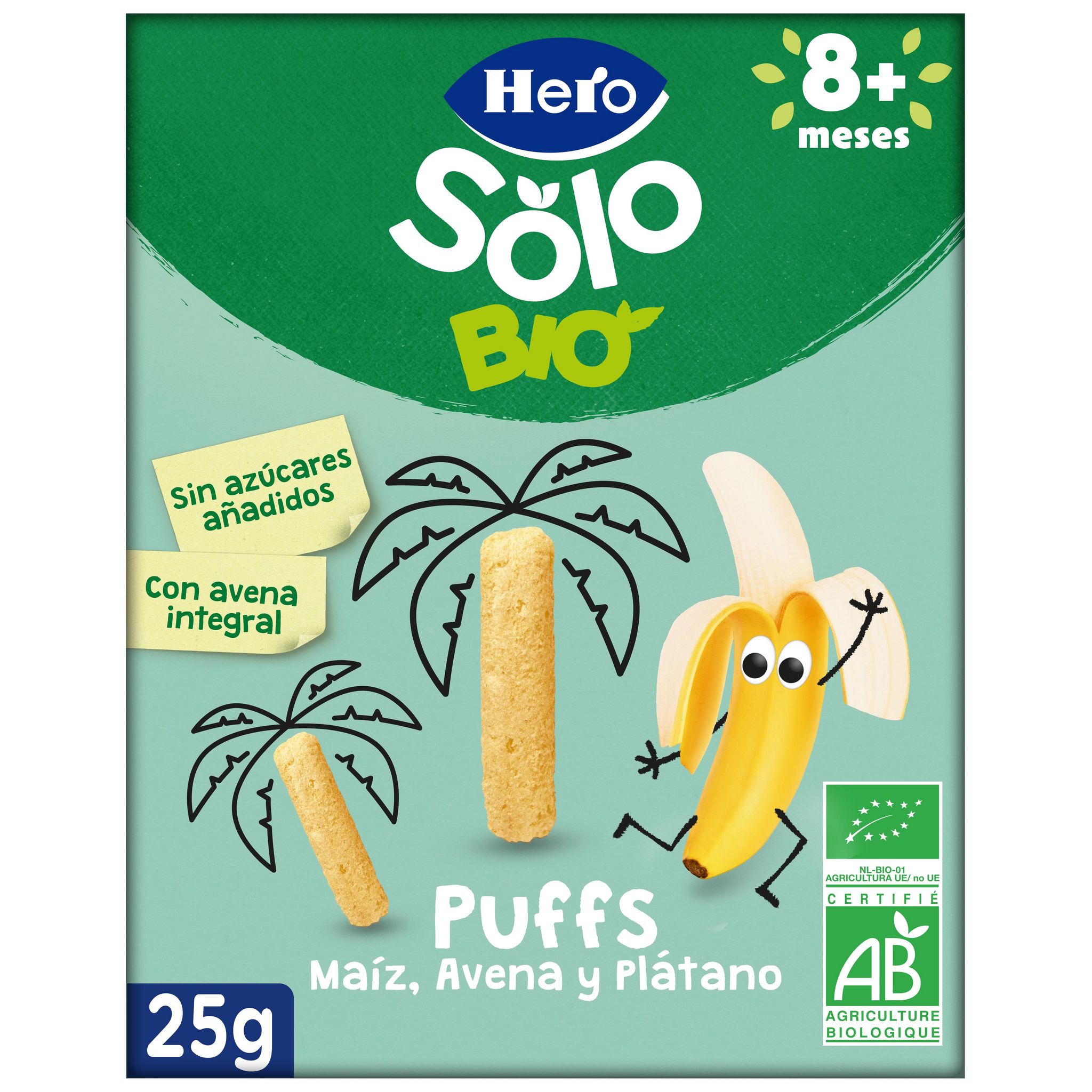 HERO Snack maïs avoine banane bio dès 8 mois 25g