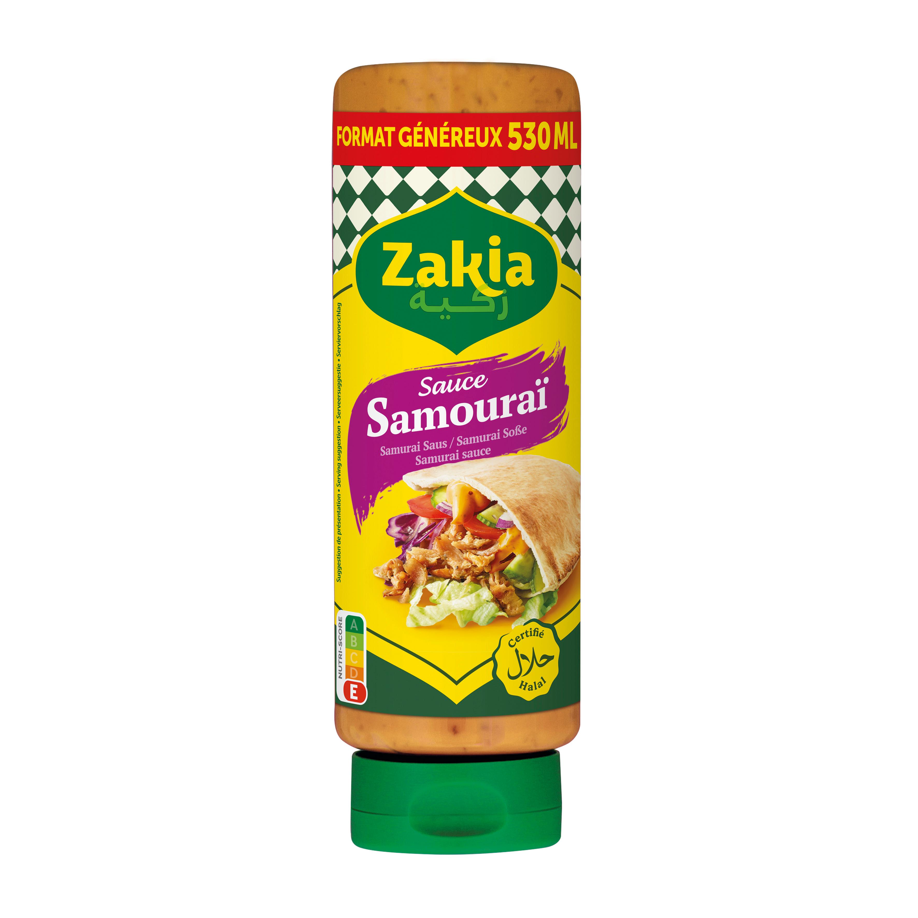 ZAKIA Sauce samourai aux piments halal flacon souple 509g