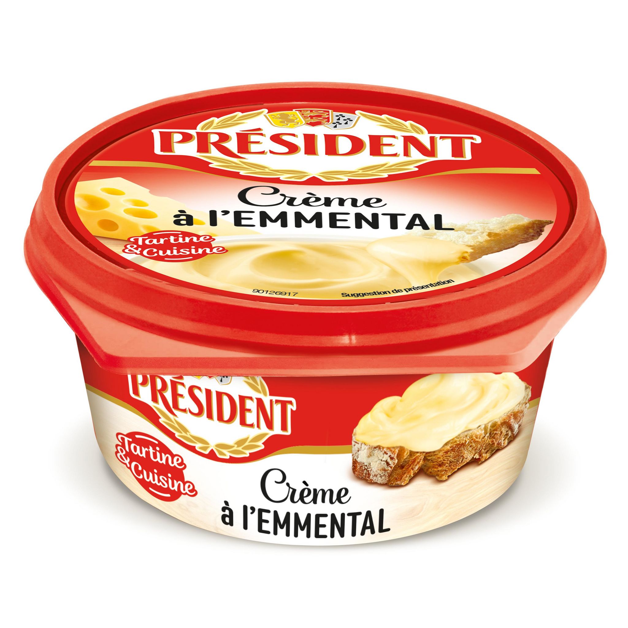 PRESIDENT Crème de fromage fondu à l'emmental 125g