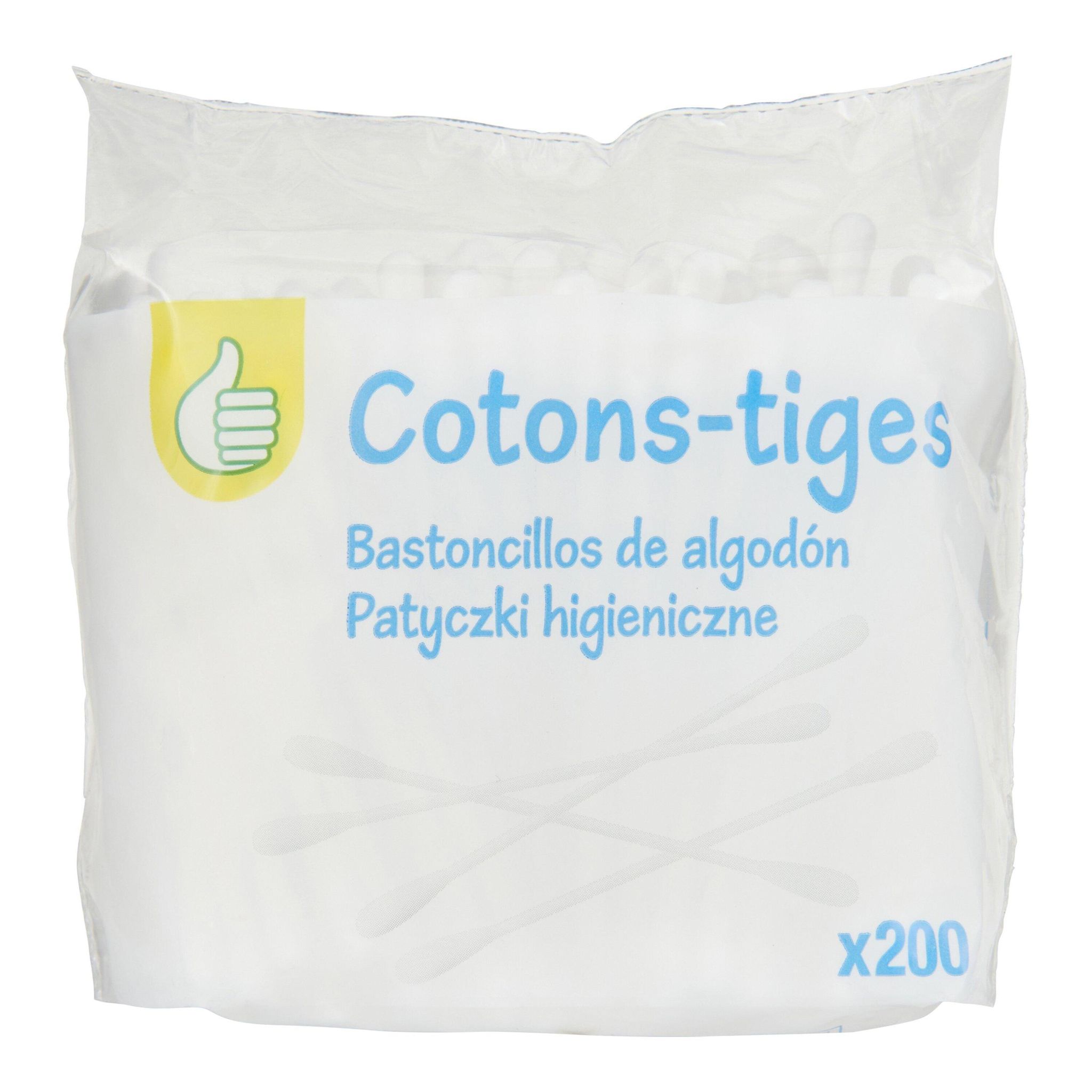 Voir la diapositive 2 : POUCE Cotons-tiges 200 cotons-tiges