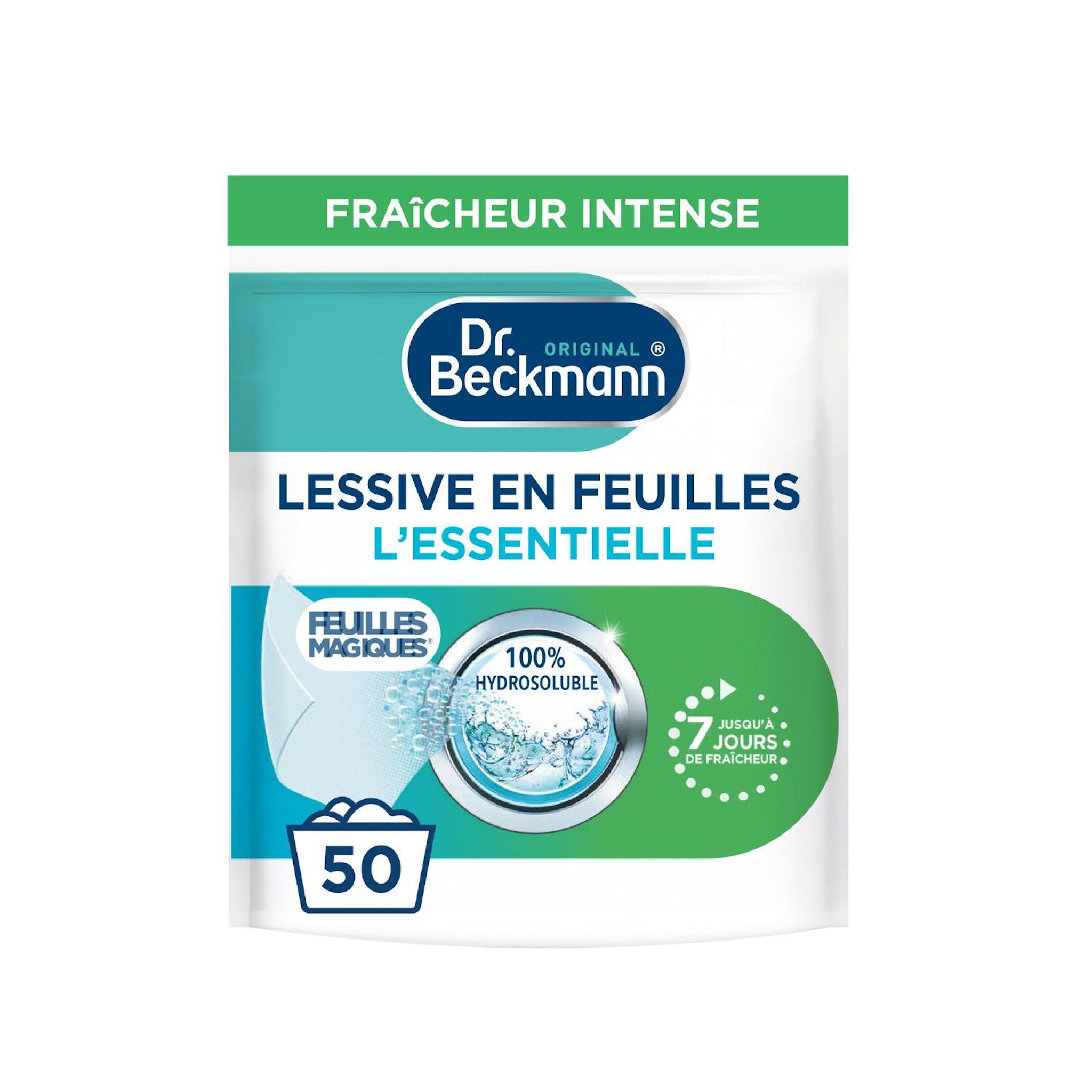 DR BECKMANN Lessive feuilles fraîcheur intense 50 lavages 50 doses
