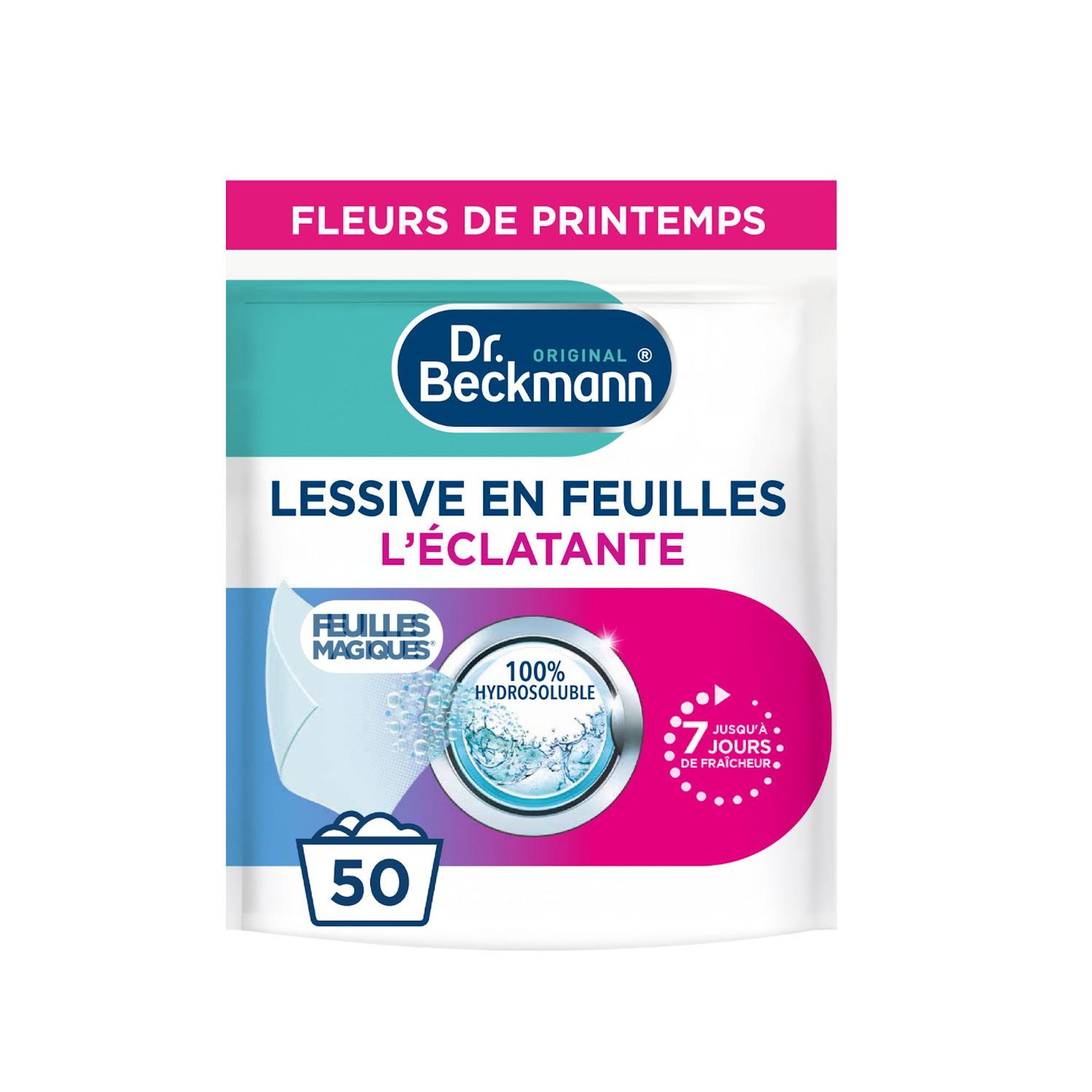 DR BECKMANN Lessive feuilles fraîcheur intense 50 lavages 50 doses